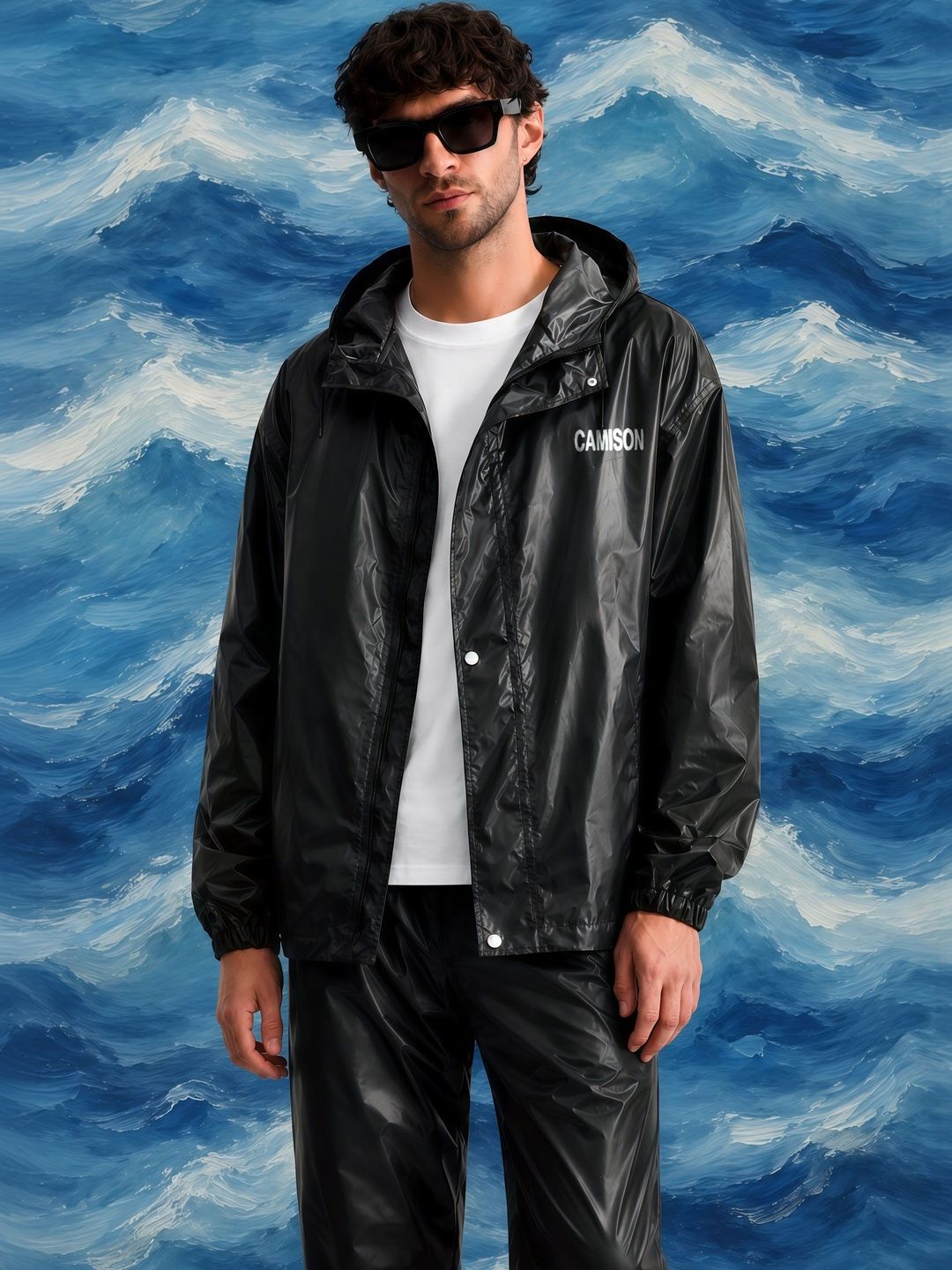 CAMISON Waterproof Reversible Hooded Raincoat-picture-30