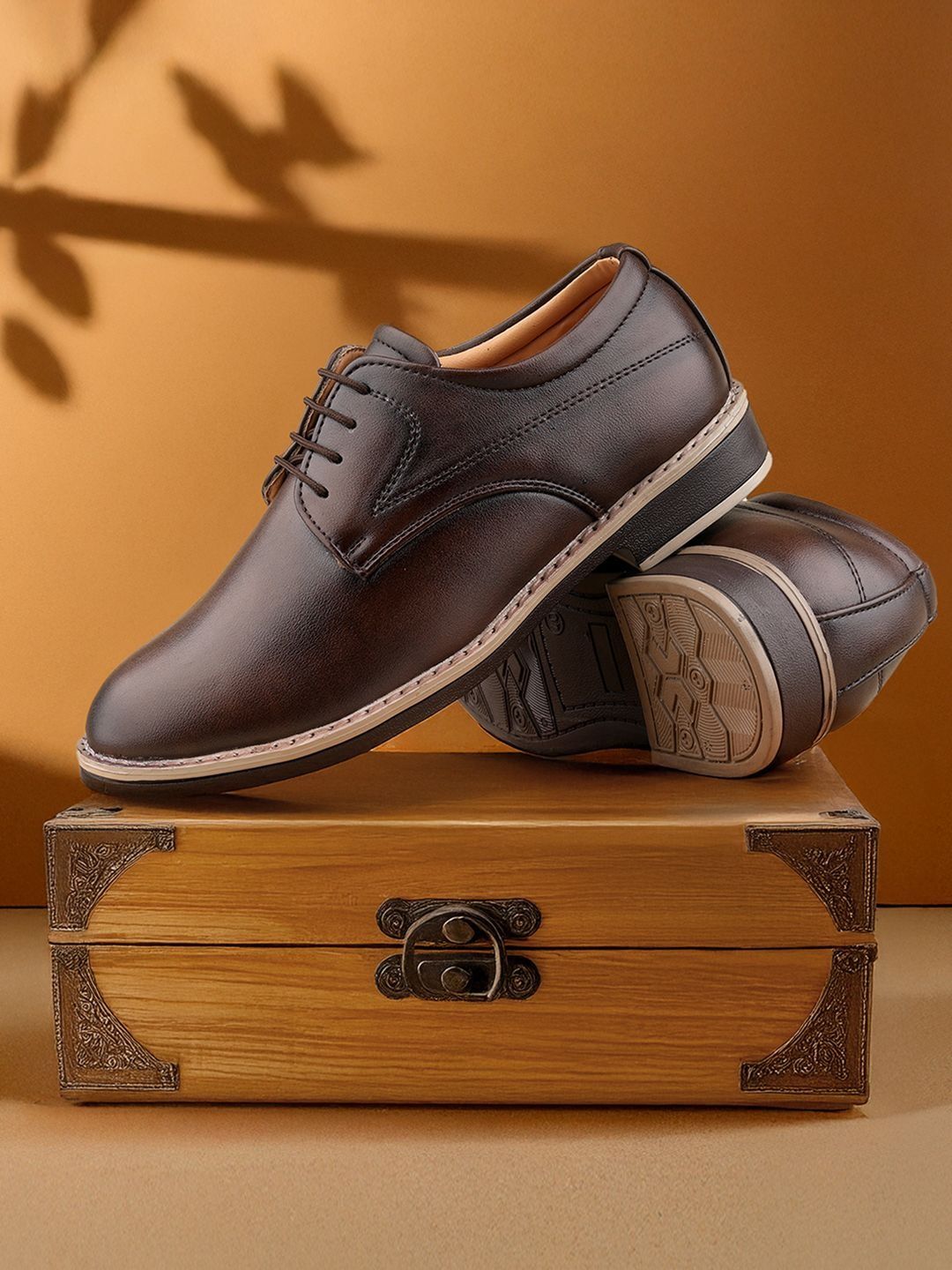 Woyak Men Round Toe Lace-Ups Derbys Formal Shoes-picture-20