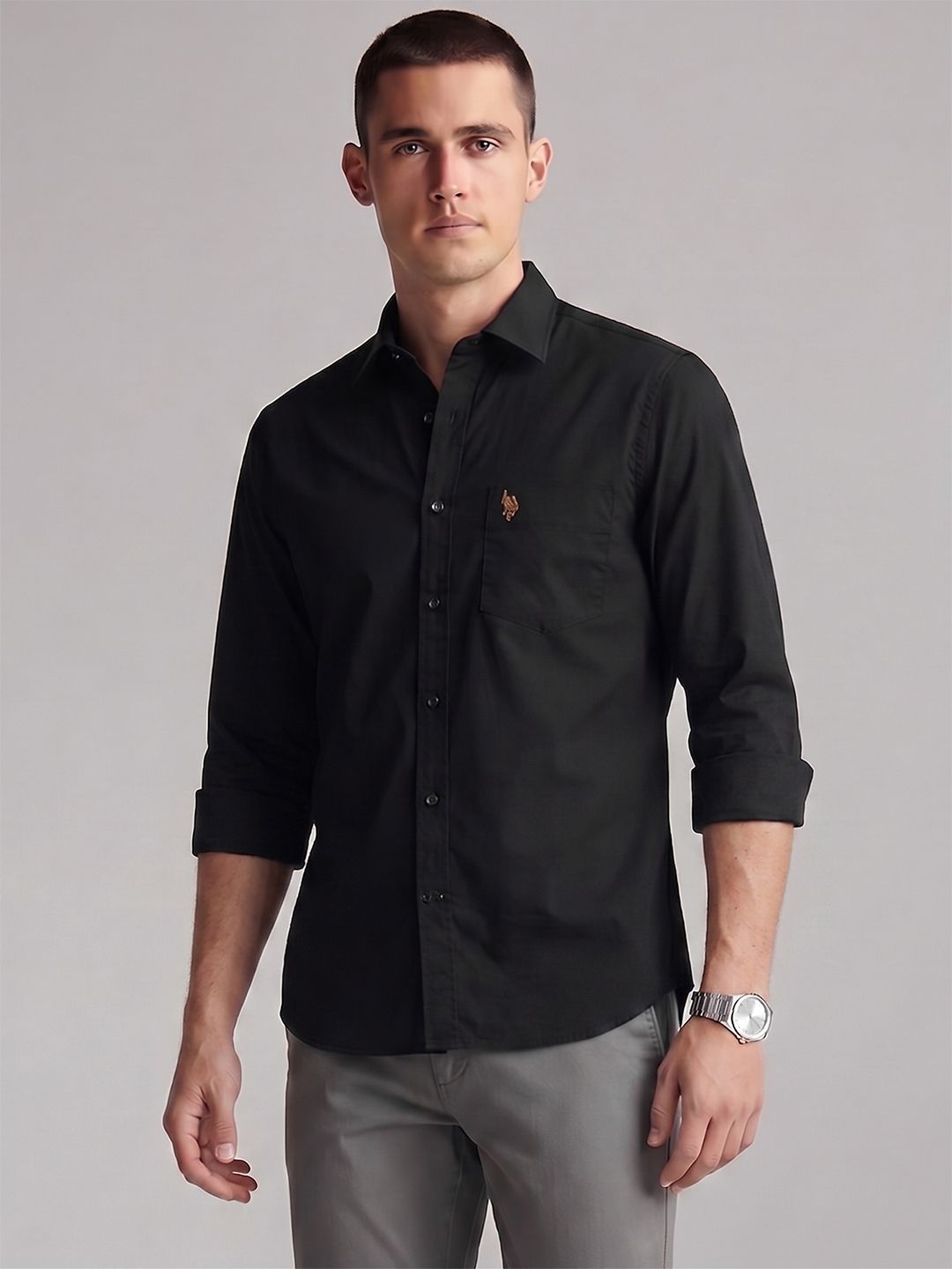 U.S. Polo Assn. Spread Collar Casual Shirt-picture-45