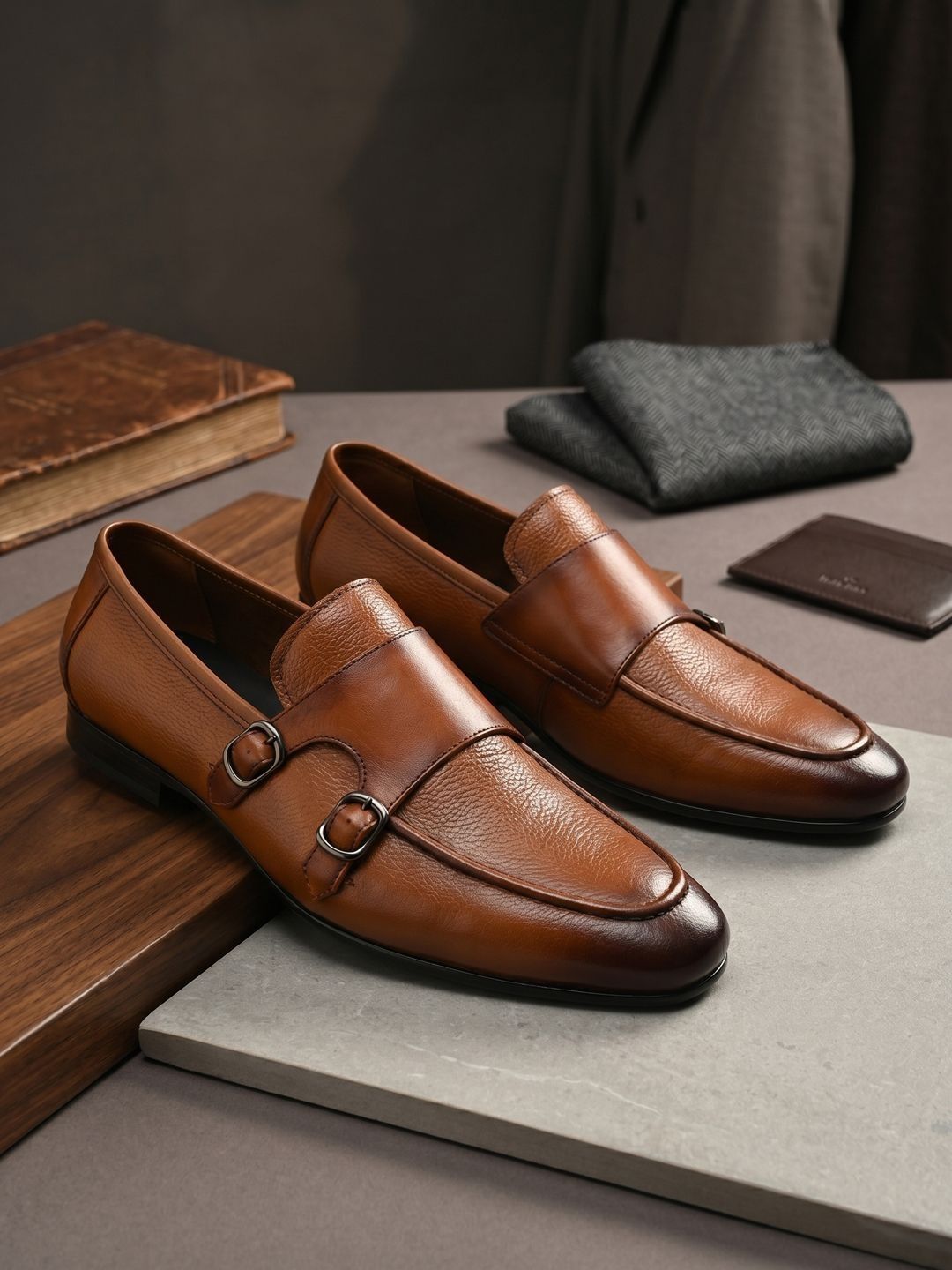 Regal Men Leather Formal Monks-picture-16