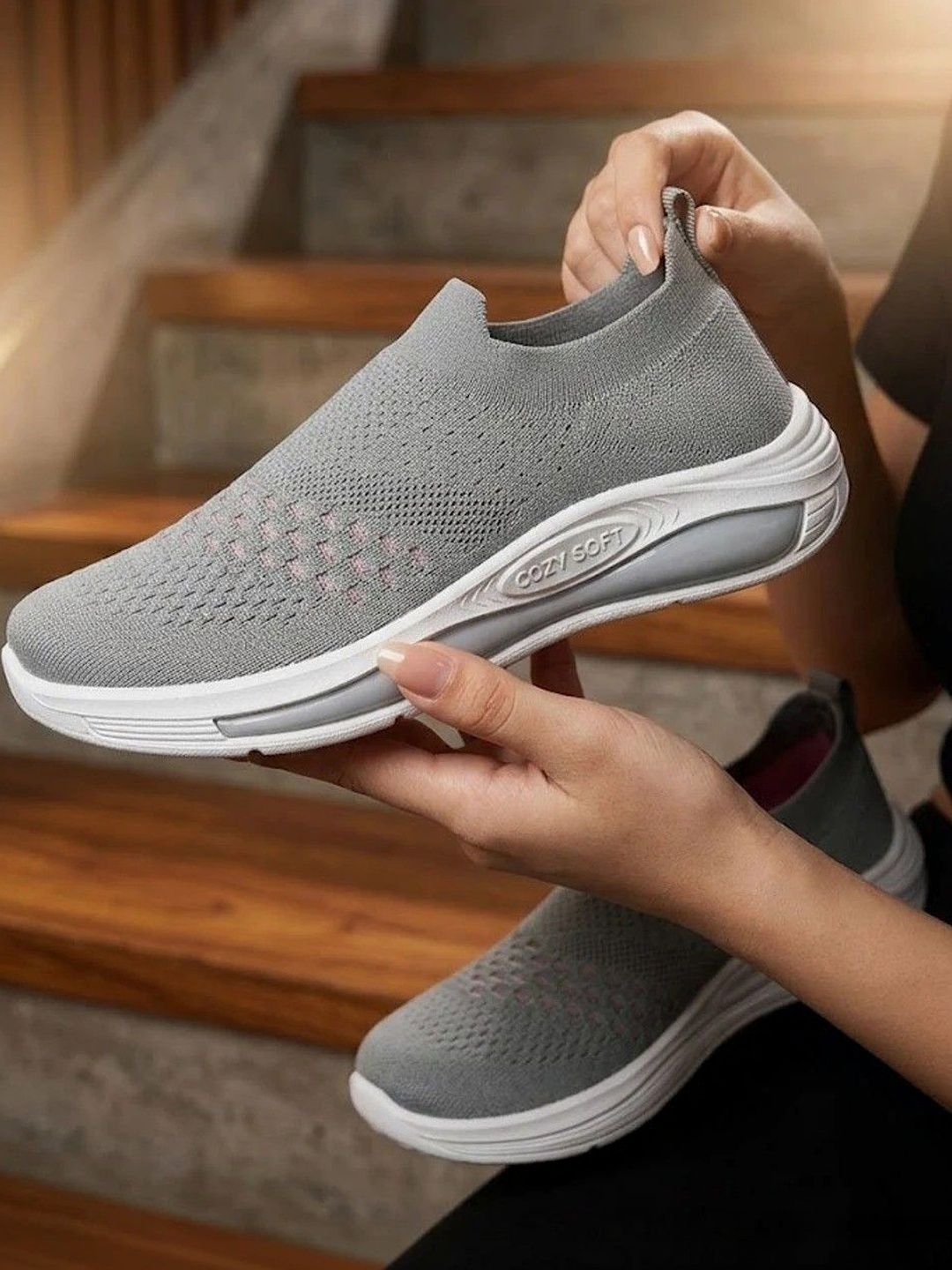 Hsquare Women Mesh Walking Non-Marking Shoes-picture-29
