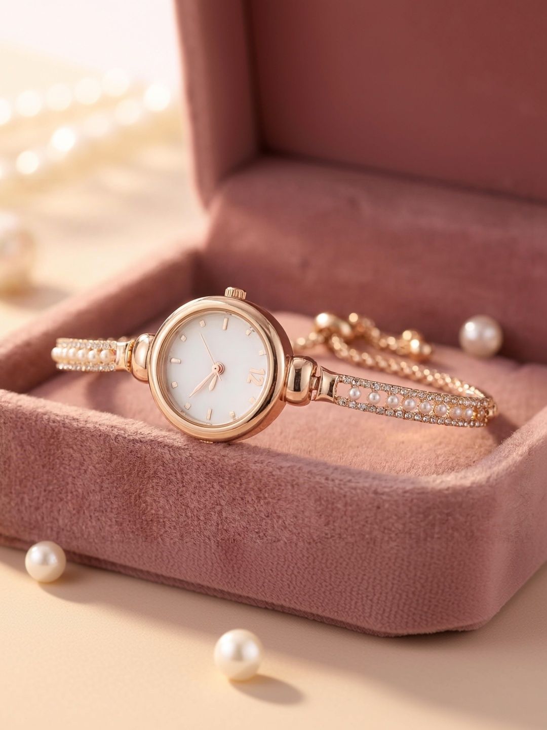 Daniel Radcliffe Women Brass Mother of Pearl Dial & Bracelet Style Straps Analogue Multi Function Watch-picture-31