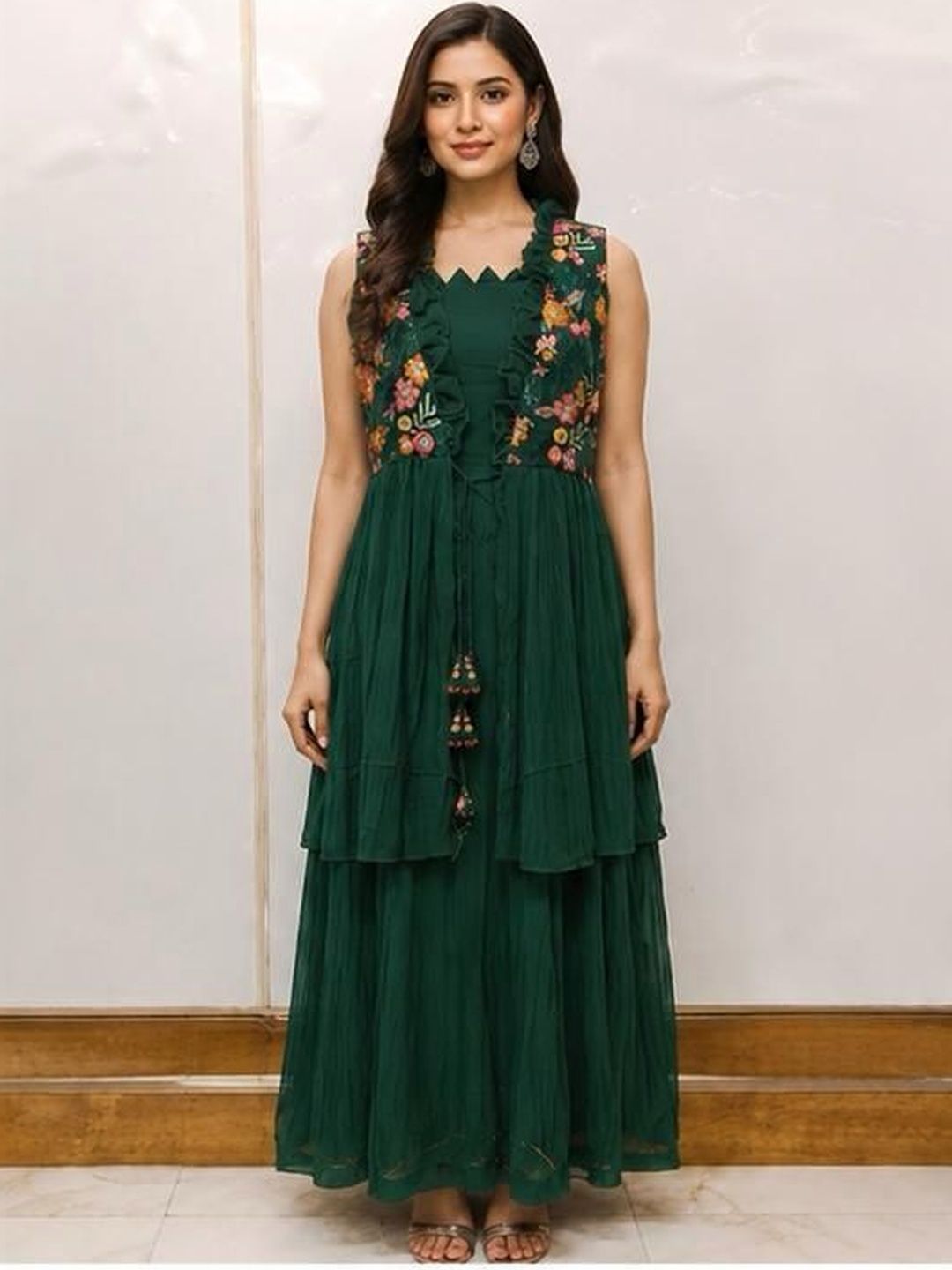 Sanwari Embroidered Thread Work Ready to Wear Lehenga &-picture-27