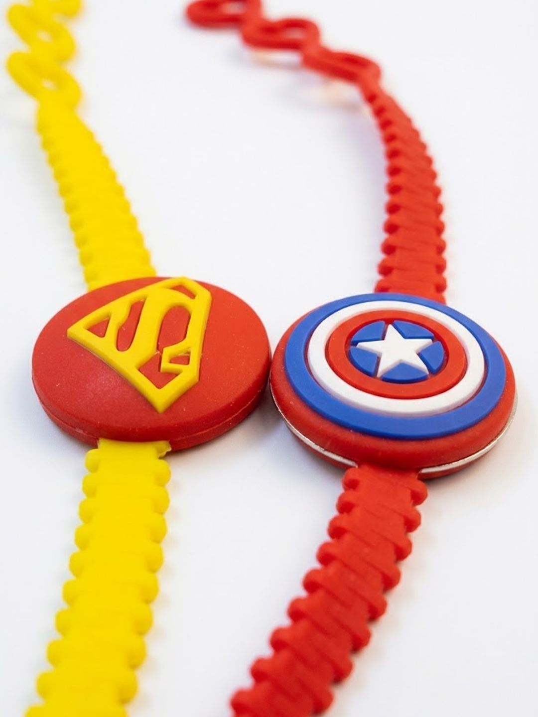 Sangria Set Of 2 Superhero Kids Rakhi With Roli Chawal Chandan Mishri-picture-0