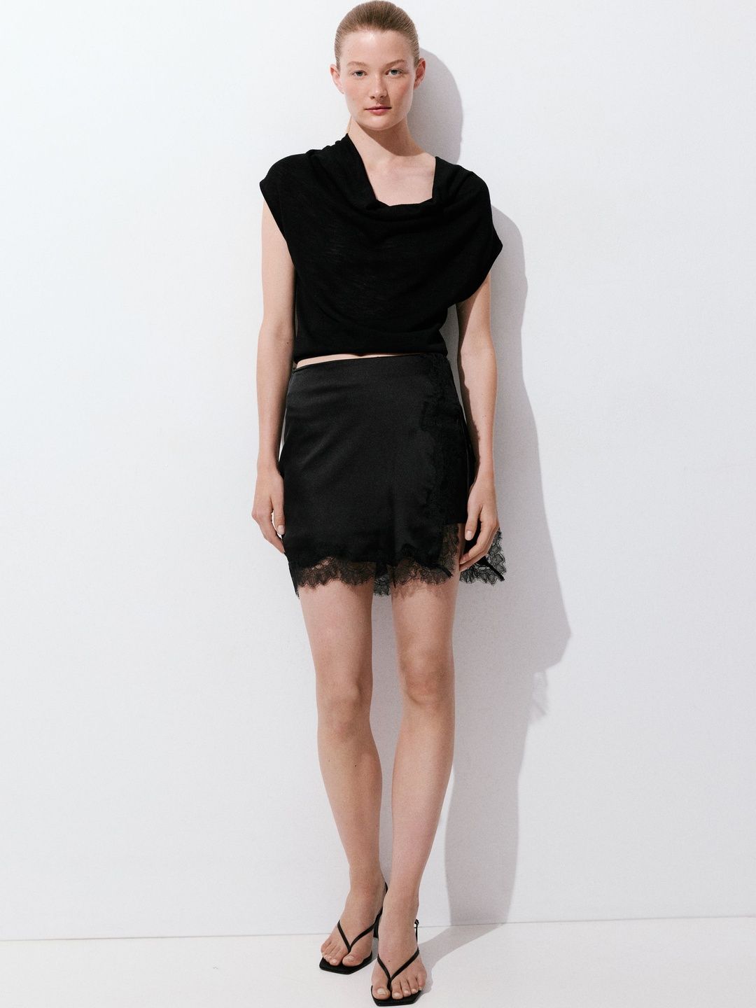 MANGO Women Lace Frills Bows and Ruffles Mini A-Line Skirt-picture-50