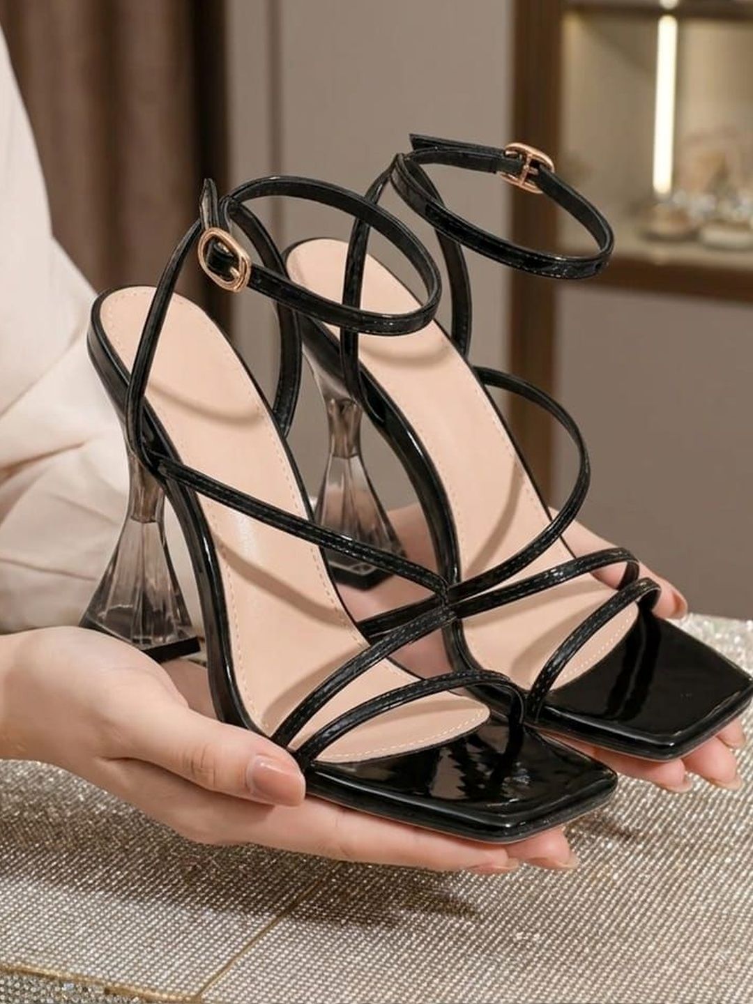 SELDOFIT Party Block Sandals with Buckles-picture-38
