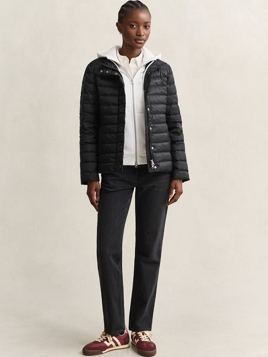 Gant Women Black Quilted Regular Fit Puffer Jacket-picture-10