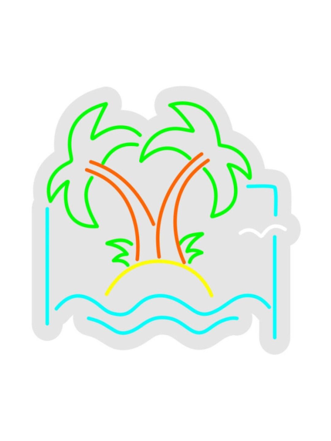 Custom Neon Palm Trees Beach String Lights-picture-15