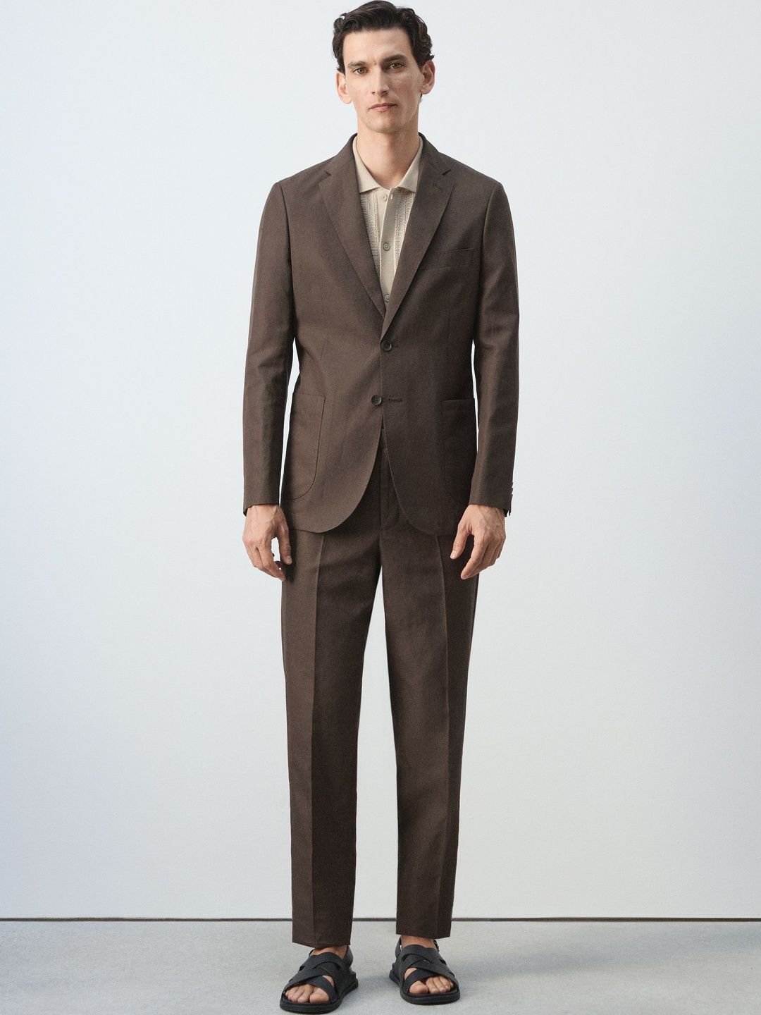 MANGO MAN Notched Lapel Single-Breasted Formal Blazers-picture-27