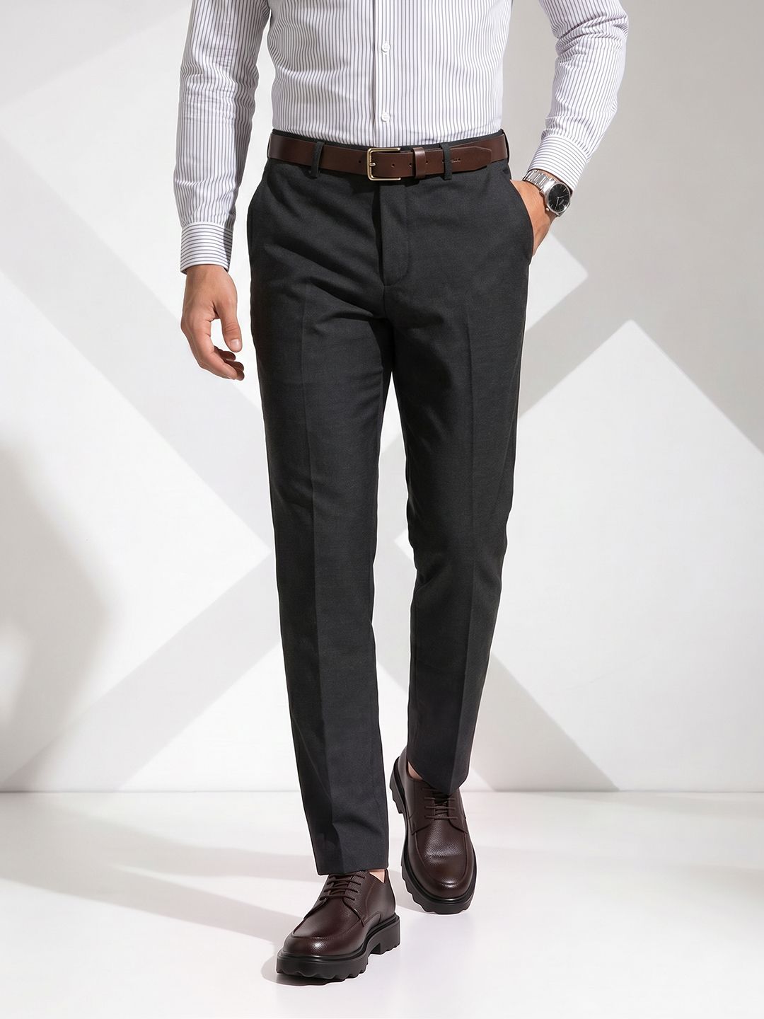 INVICTUS Men Woven Formal Trouser-picture-32