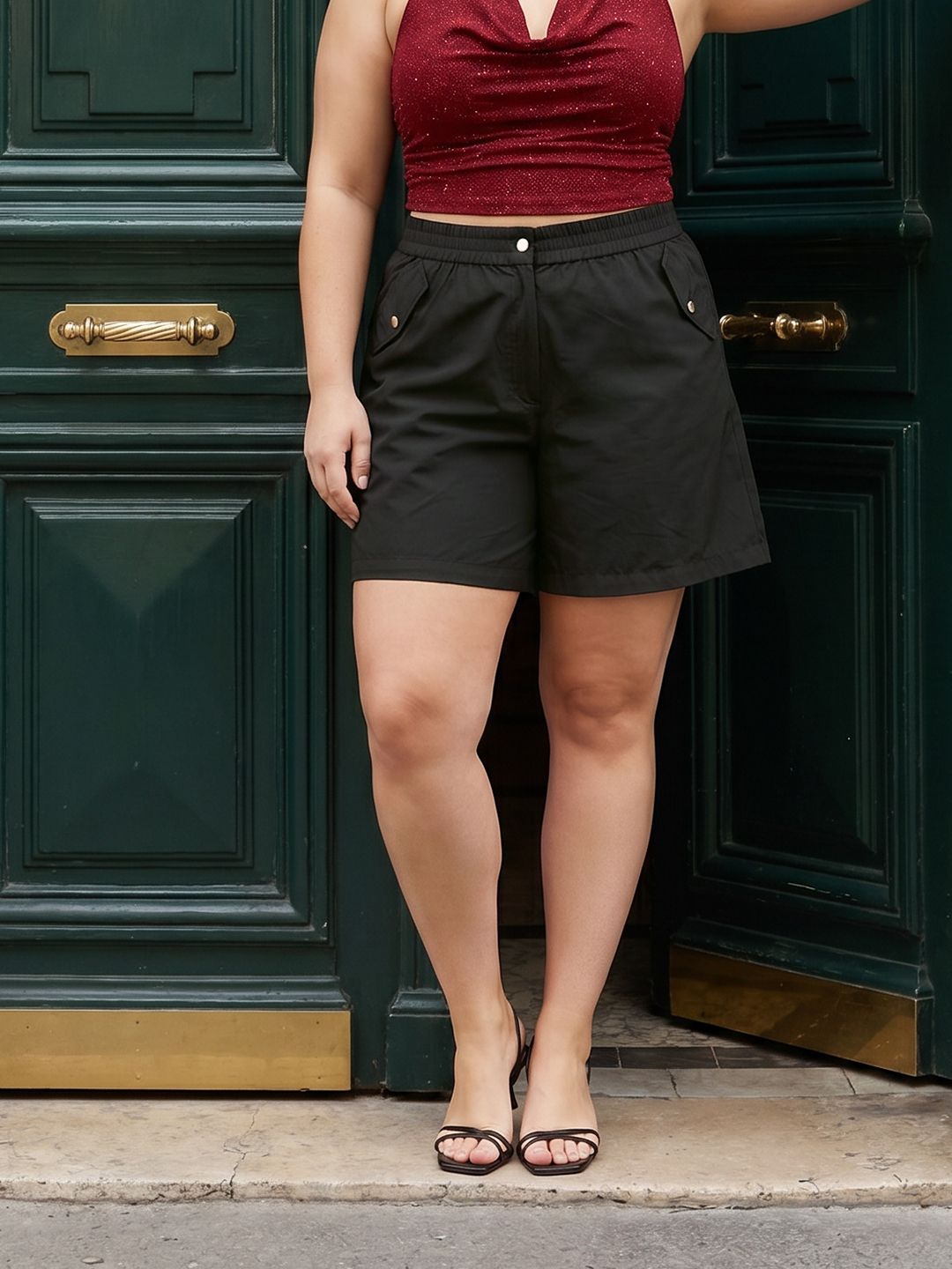 Sztori Women Plus Size Pure Cotton Shorts-picture-15