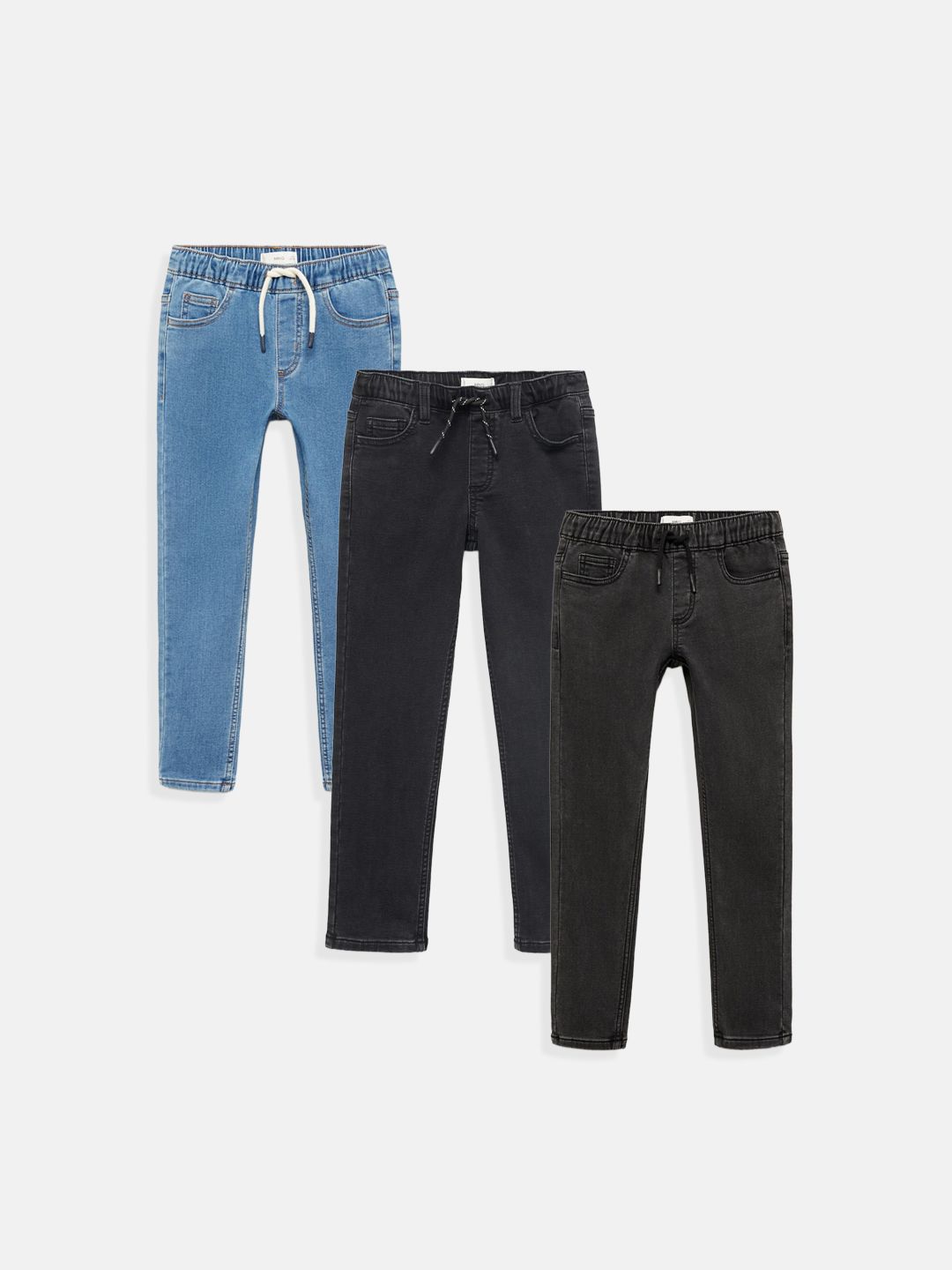 Mango Kids Boys Pack Of 3 Regular Fit Stretchable Jeans-picture-33