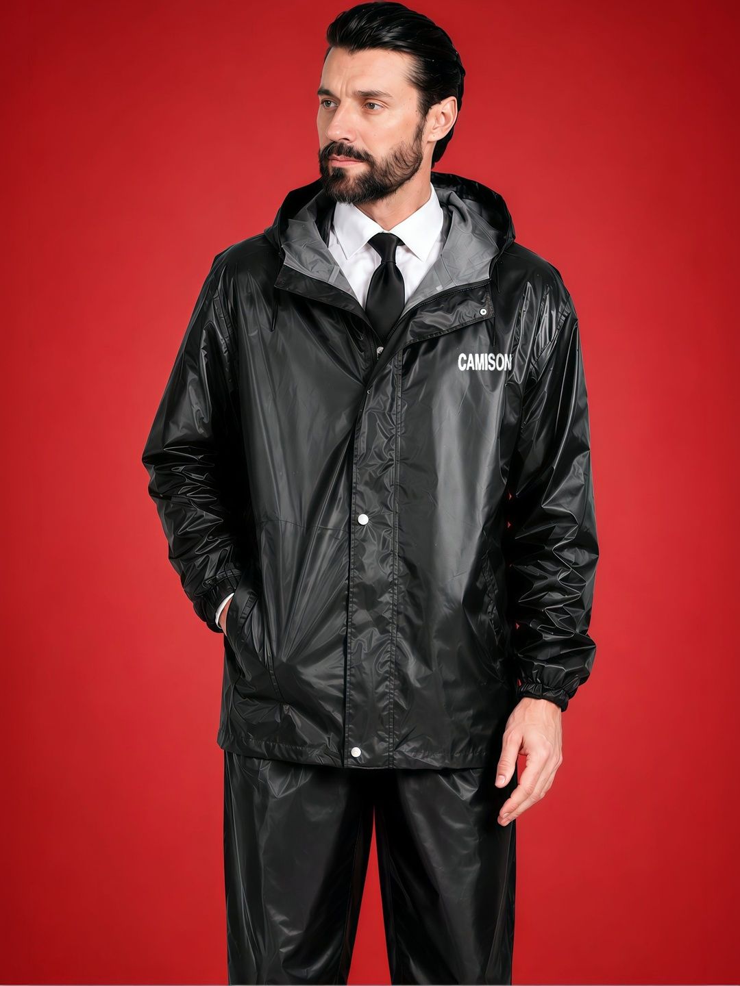 CAMISON Waterproof Reversible Hooded Raincoat-picture-43