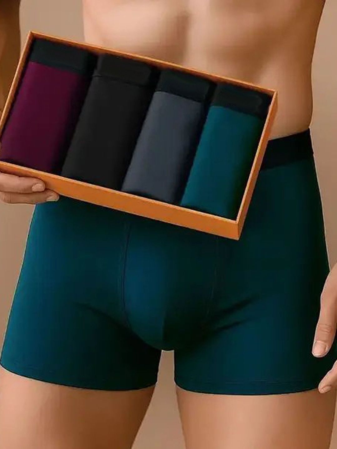 The Boring Company Men Pack of 4 Assorted Boxer-Style Briefs-picture-19