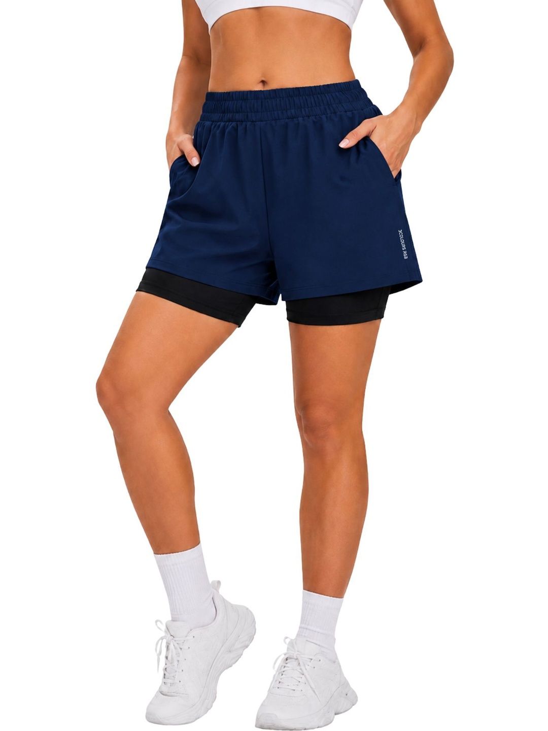 3Colors Women Low-Rise Training or Gym Shorts-picture-21