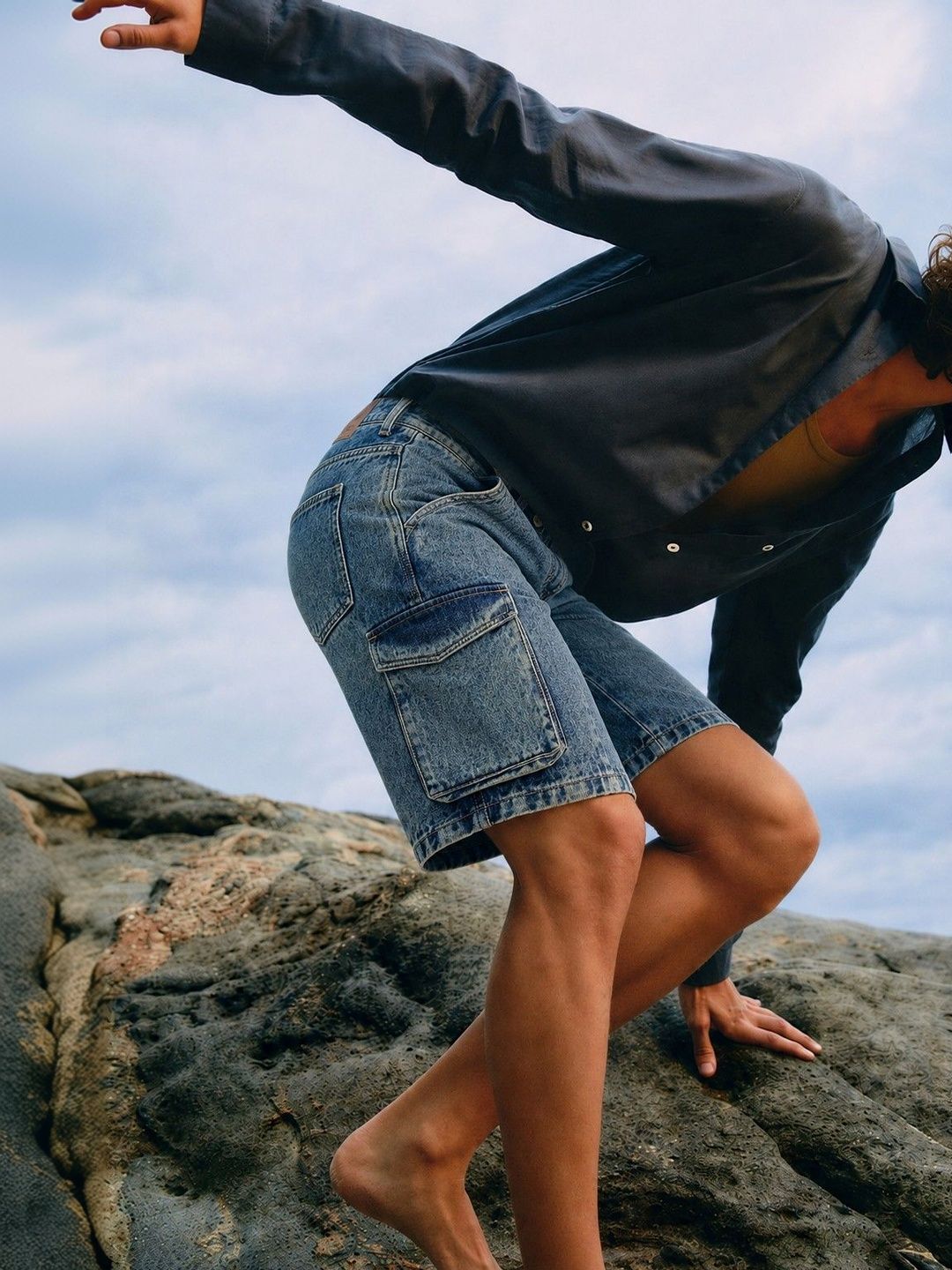 Bene Kleed Men Washed Cargo Shorts Technology-picture-12