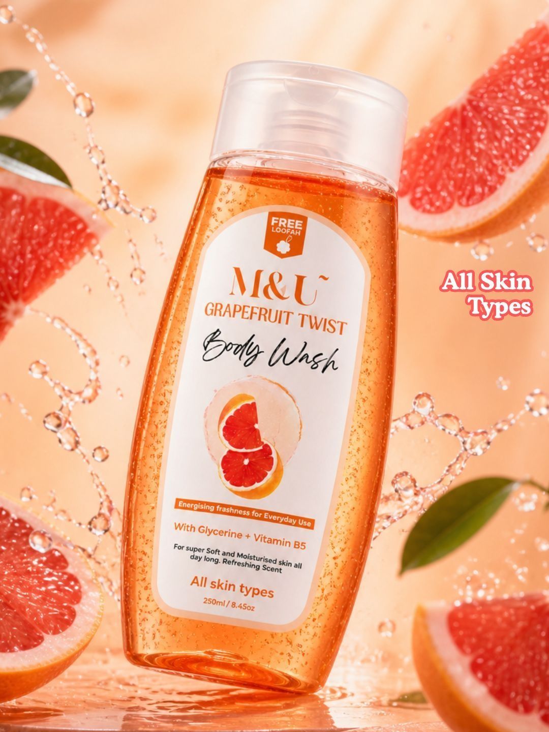 M&U Body Wash For Smooth Skin With Grape Fruit - 250 ml-image-40