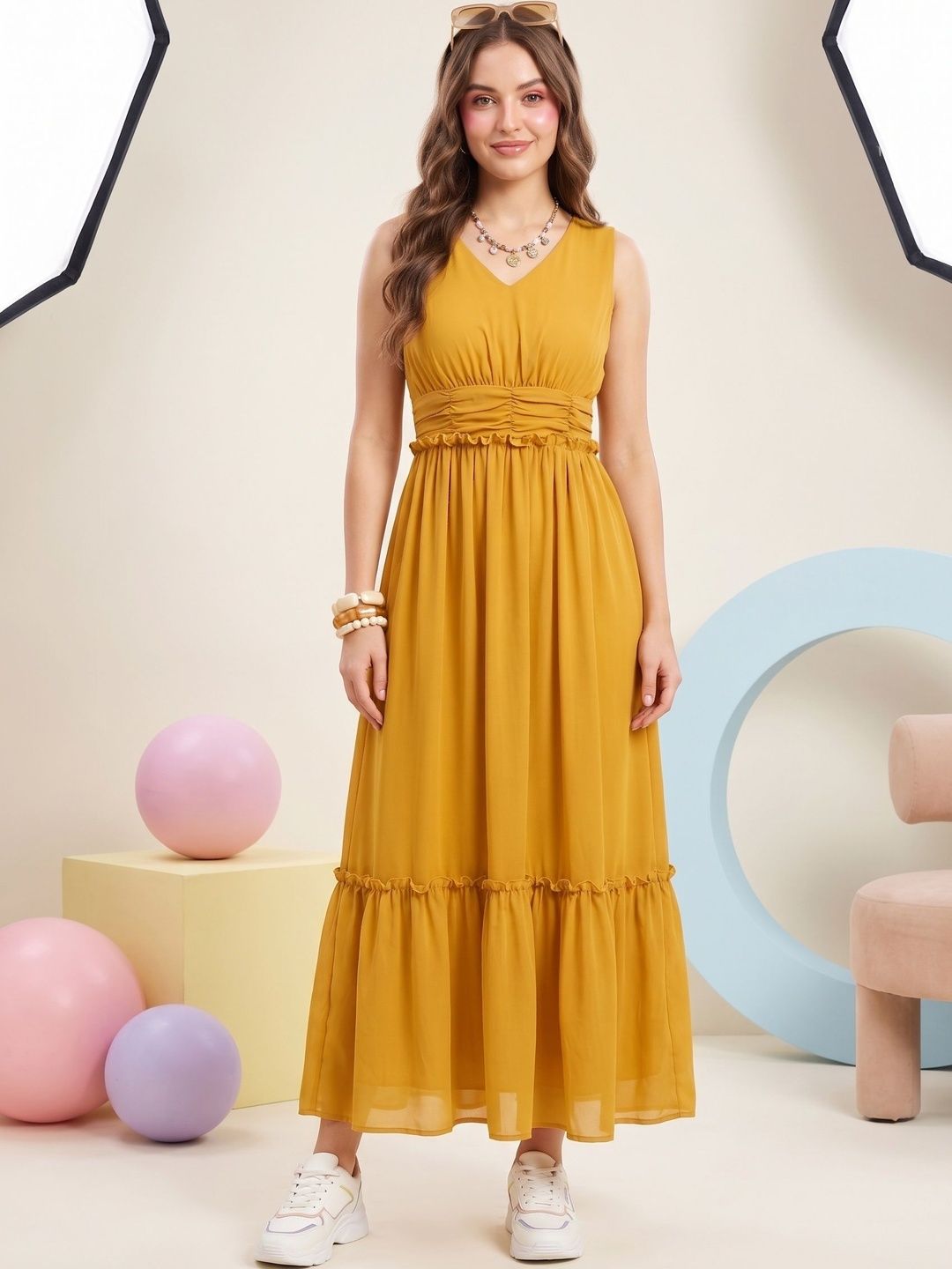 CORSICA Georgette Maxi Dress-image-9