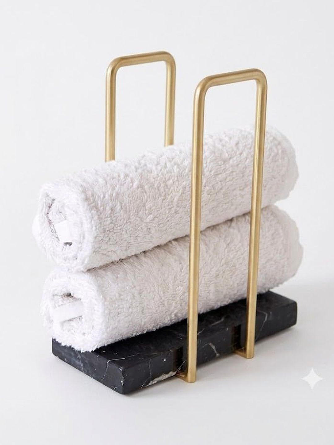 Sage Koncpt Gold-Toned Textured Stainless Steel Towel Holder-image-7