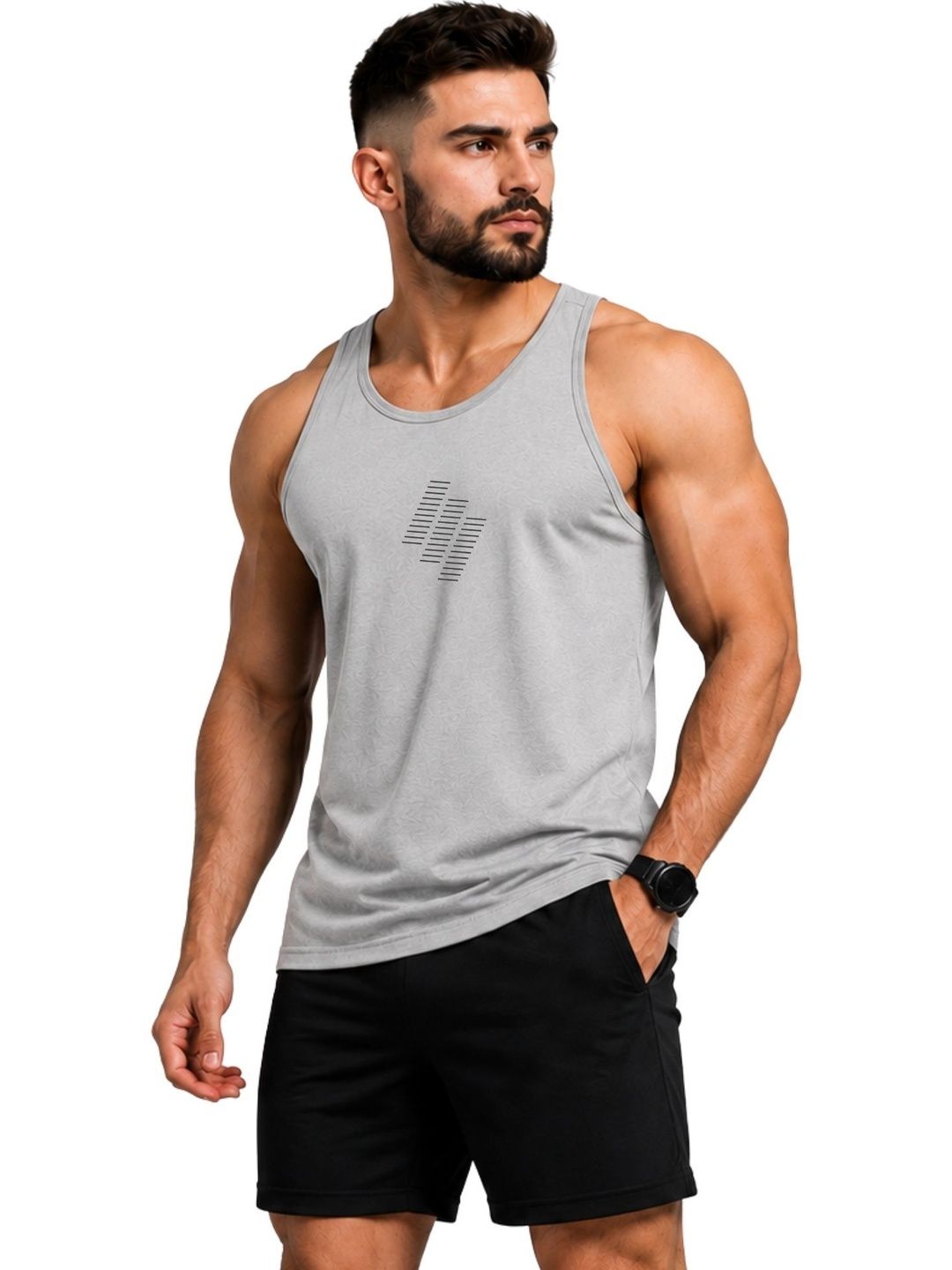 3Colors Printed Gym Vest-image-27