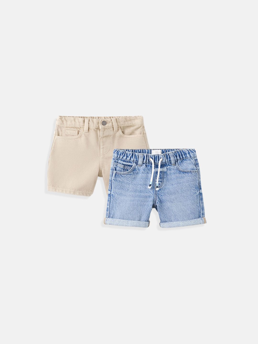Mango Kids Boys Pack of 2 Solid Mid-Rise Regular shorts-picture-8
