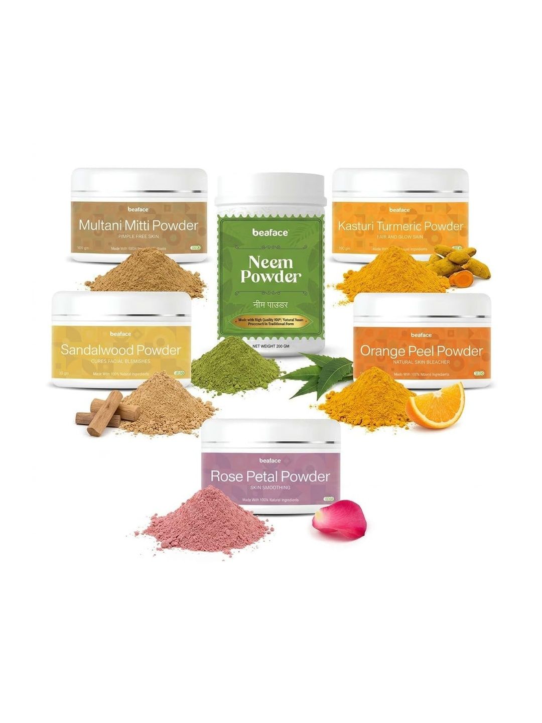 Beaface Pack Of 6 Face Pack Powders - 100 g Each-image-33