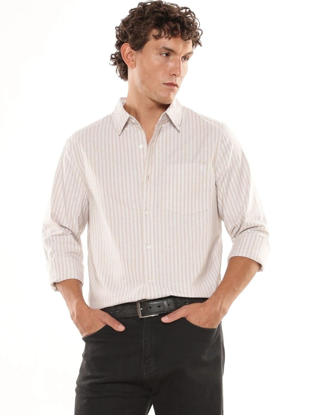 Calvin Klein Jeans Men Striped Casual Shirt-image-13