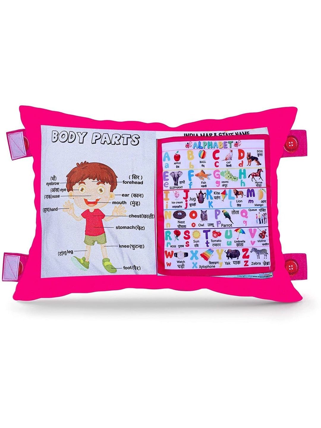 MDZ ENTERPRISE Pink Cotton Filled Cotton Baby Pillow-picture-12