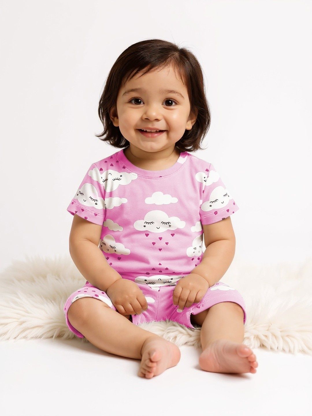 YK X Minute Mirth Infant Girls Printed T-shirt with Shorts-picture-38