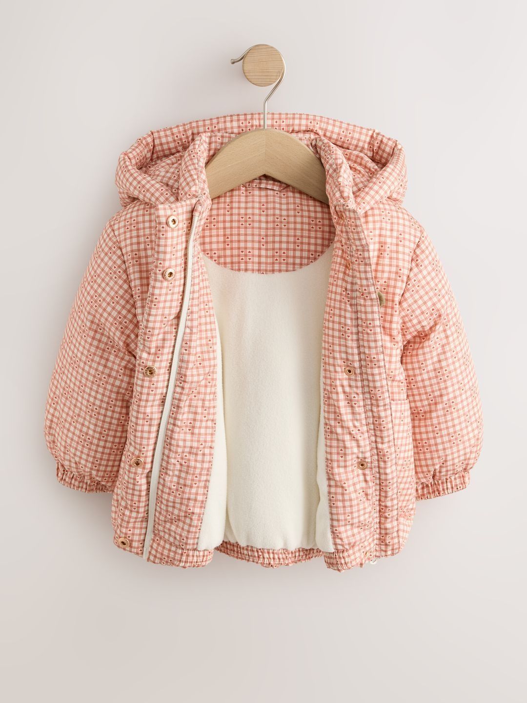 NEXT Girls Checked Puffer Jacket-picture-34
