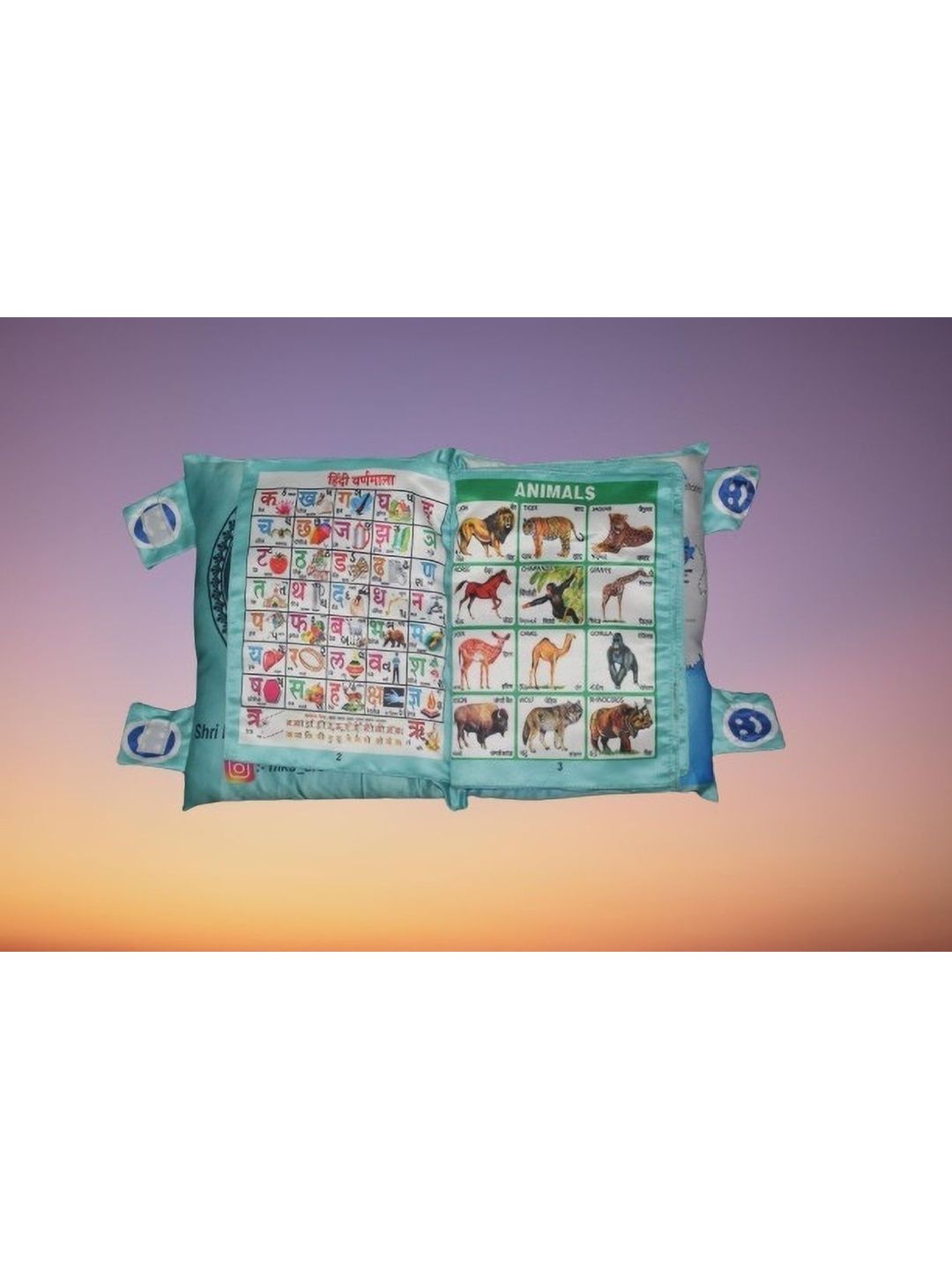 MDZ ENTERPRISE Blue Cotton Filled Cotton Sleep Pillow-picture-45