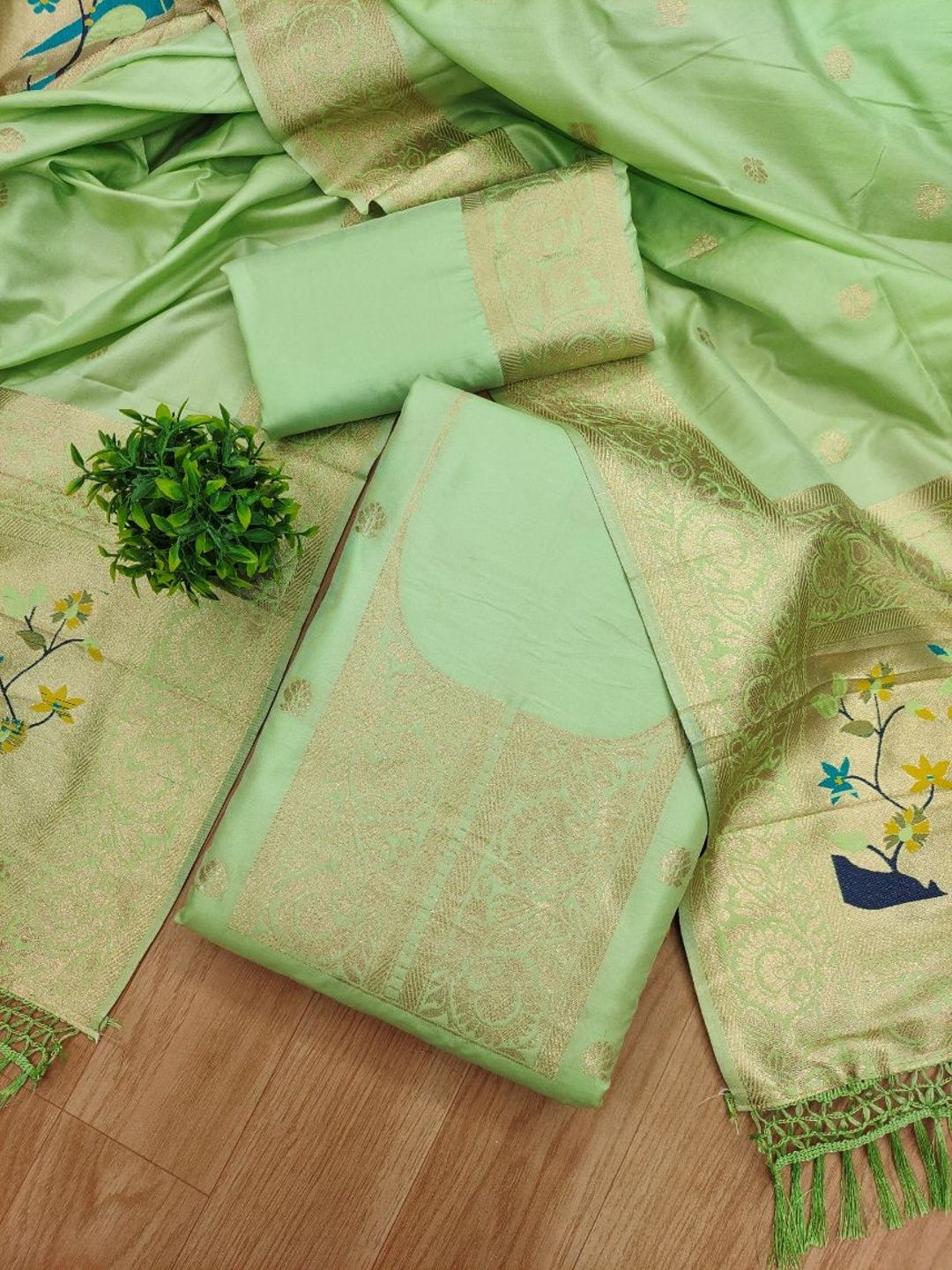 HERE&NOW Pure Silk Unstitched Dress Material-picture-49