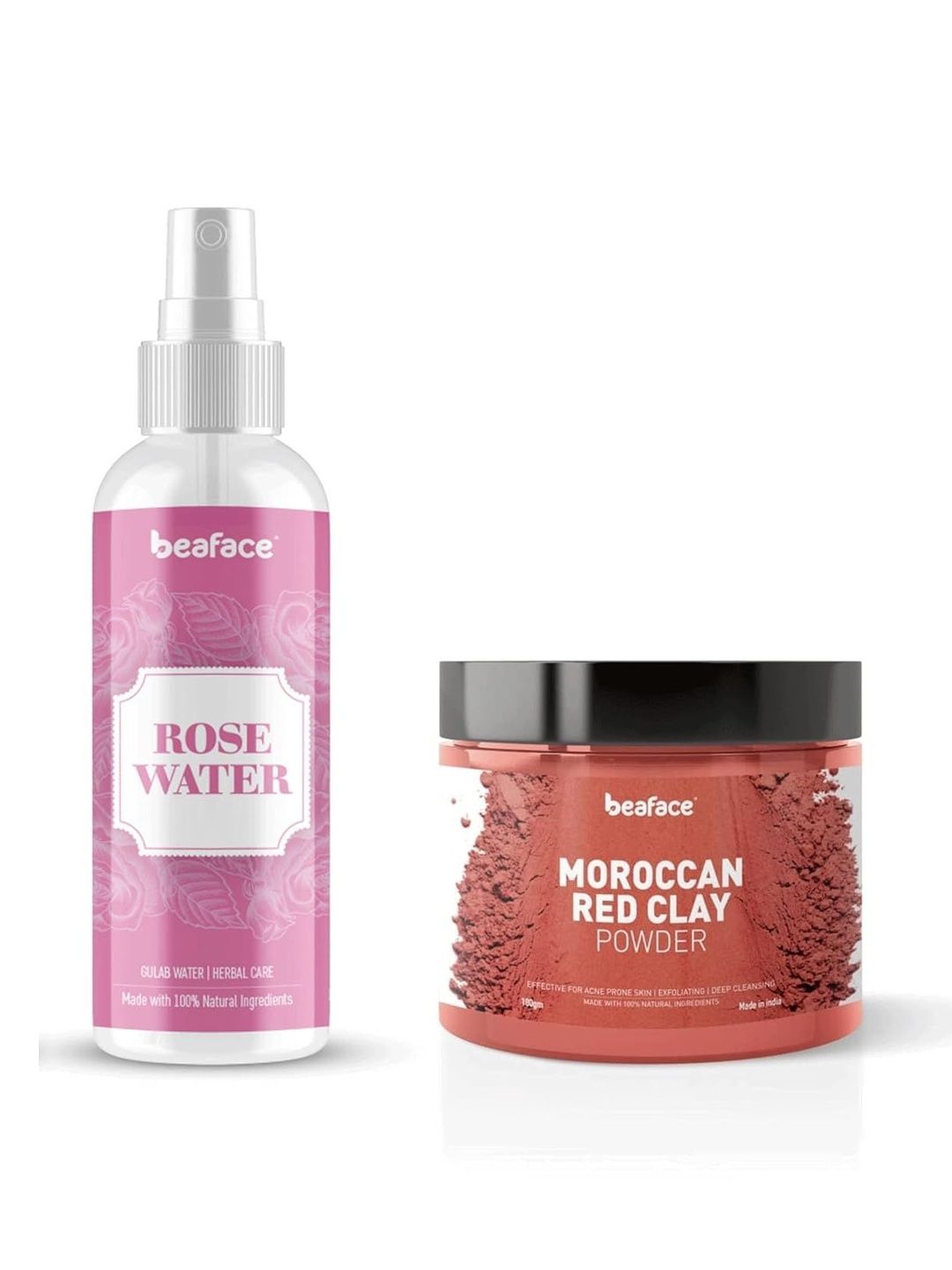Beaface Set Of 2 Piece Mroccan Clay Powder Mask & Rosewater Spray - 100 g Each-image-12