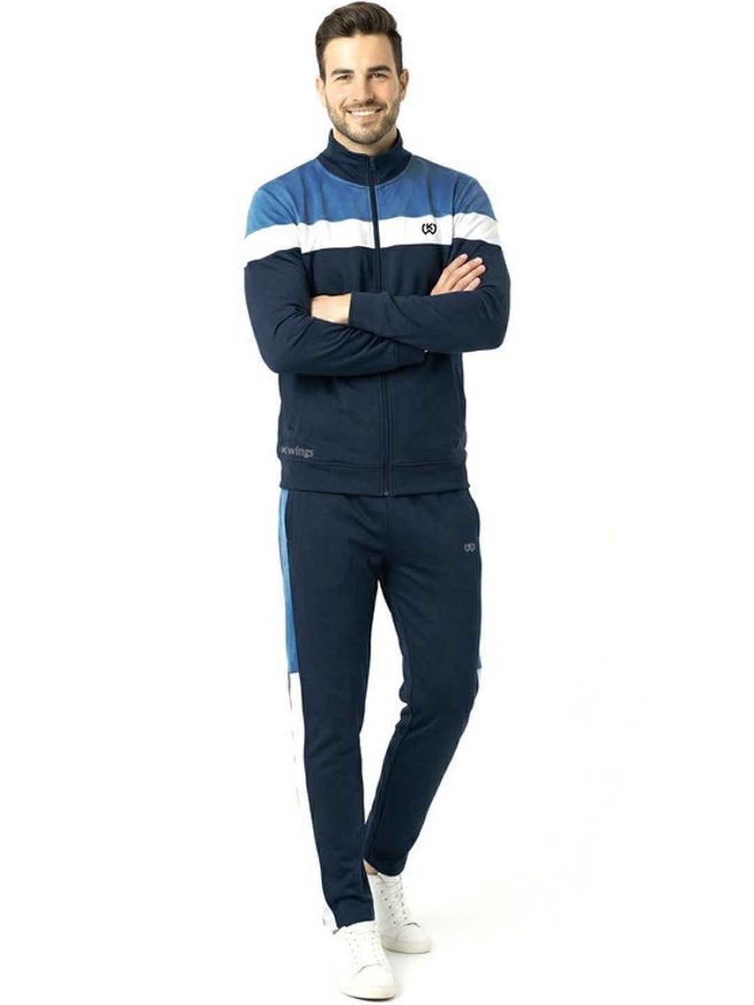 KWINGS Cotton Blend Mock Collar Tracksuits-picture-18