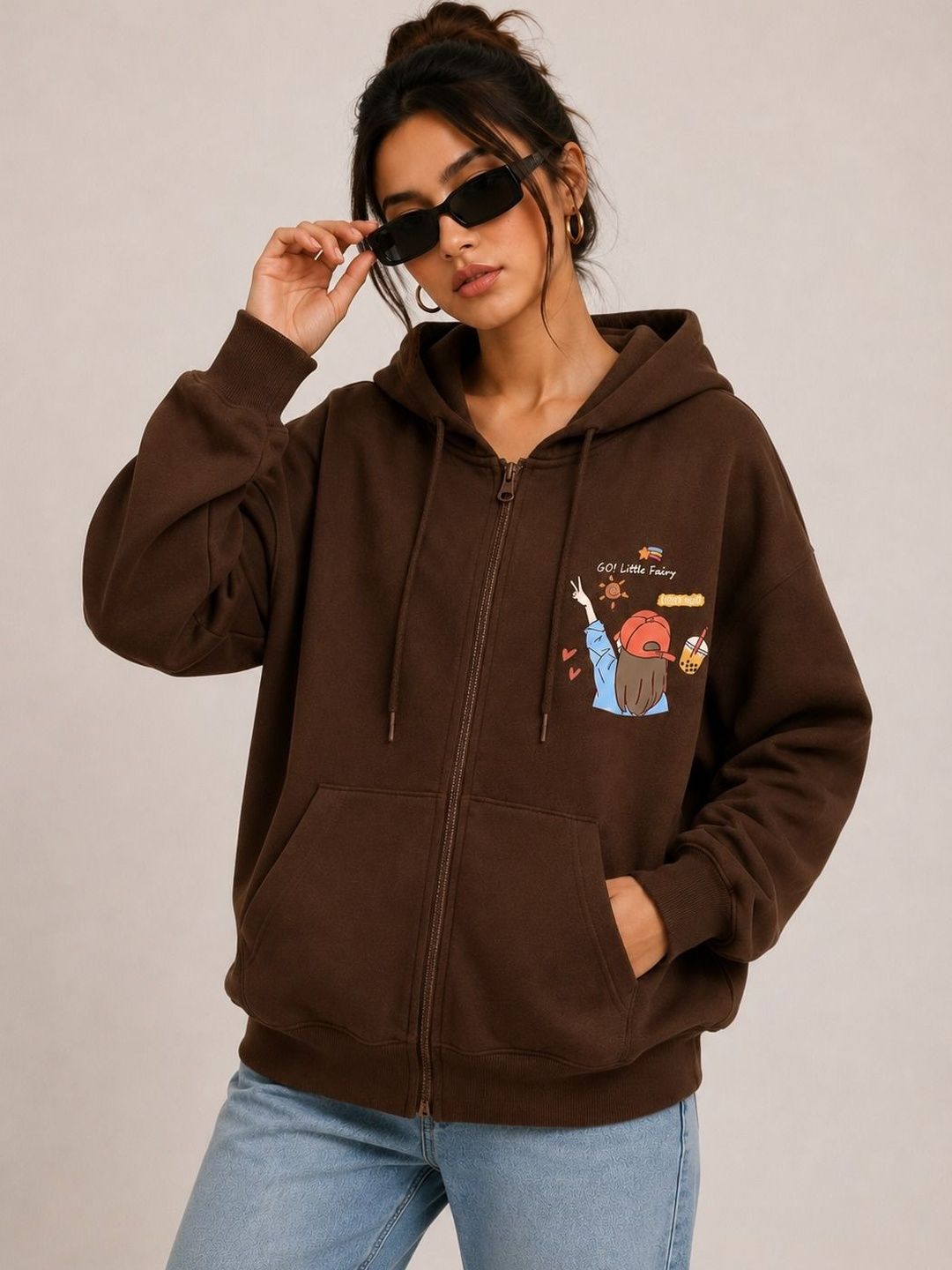 BAESD Women Printed Hooded Sweatshirt-picture-35