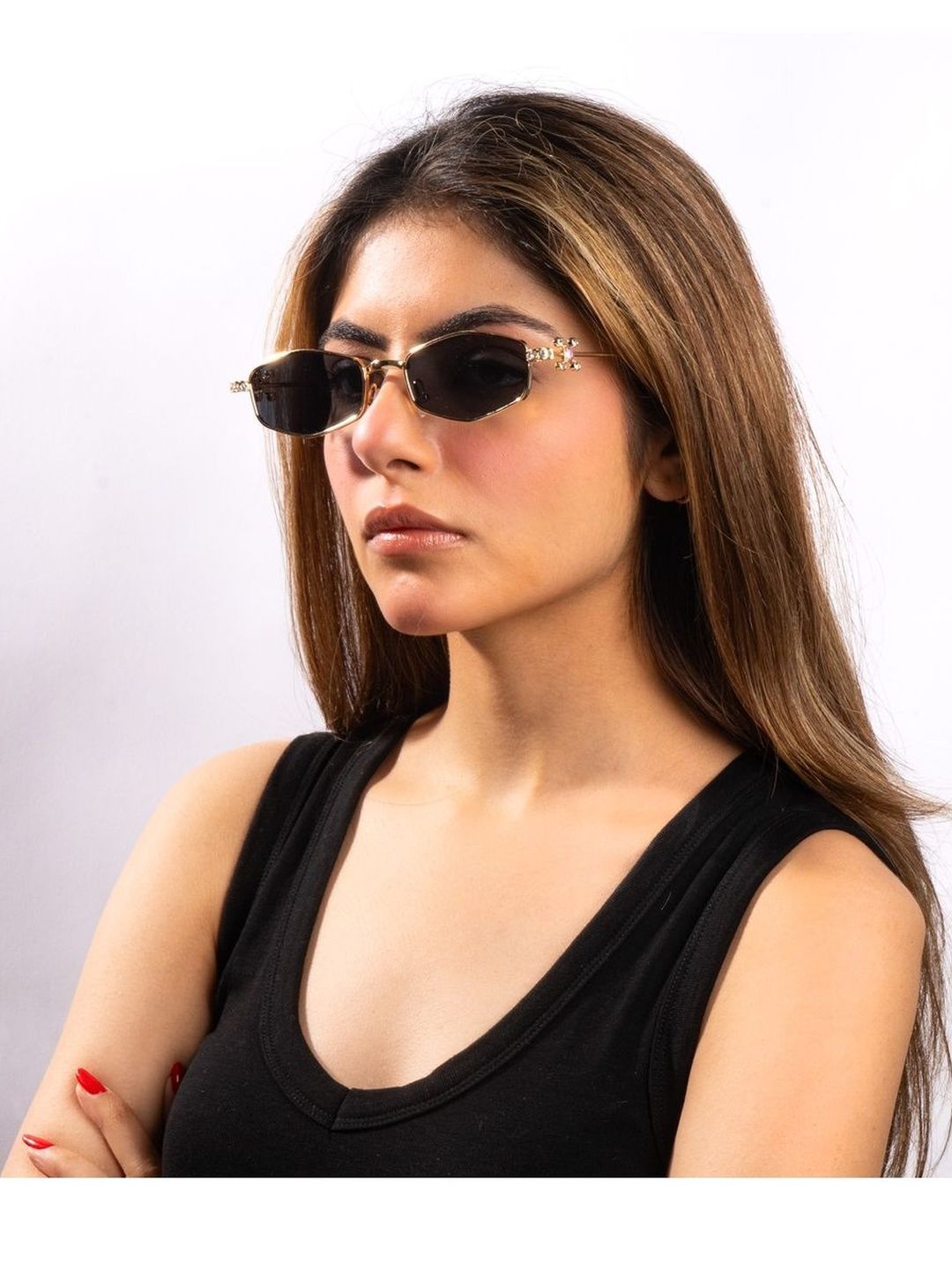 SALTY Women Black Lens & Gold-Toned Other Sunglasses with-image-34