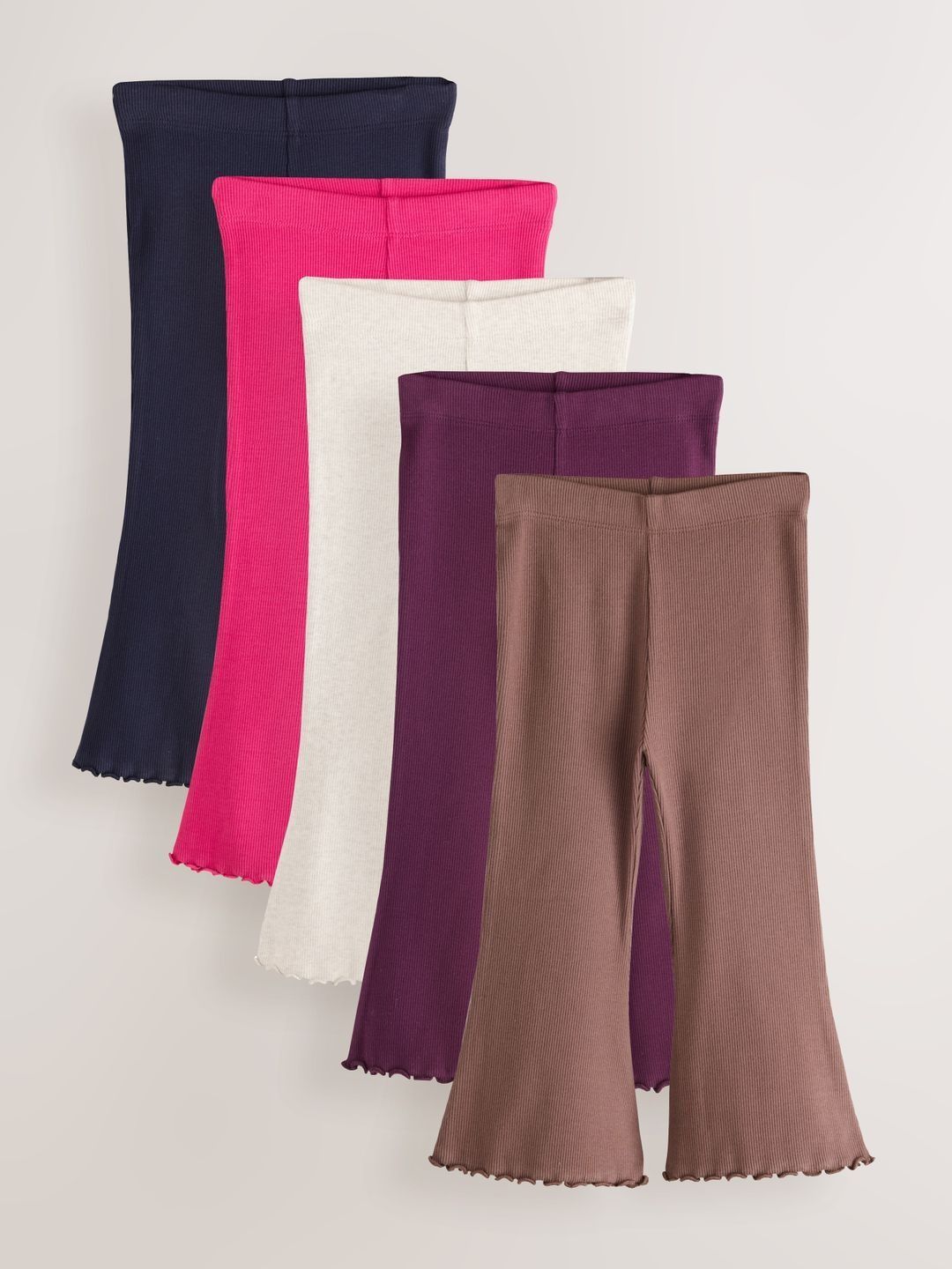NEXT Girls Pack of 5 Self Design Ankle Length Leggings-picture-28