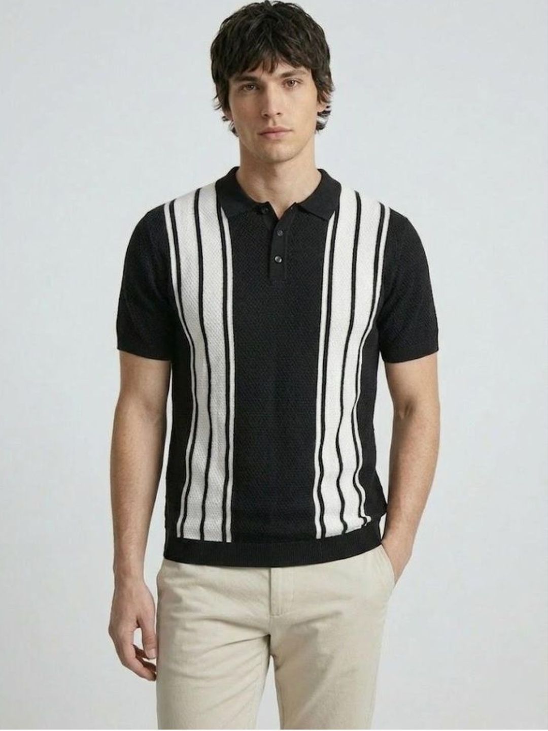 Moda Rapido Men Striped Polo Collar T-shirt-picture-39