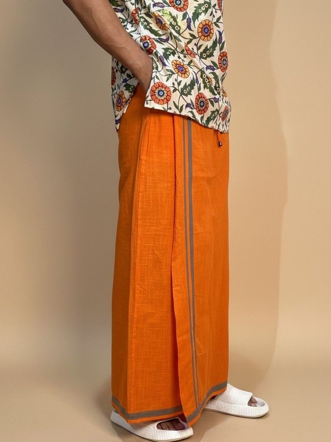 NIRMAL ONLINE Men Striped Cotton Dhoti Dhotis-image-8