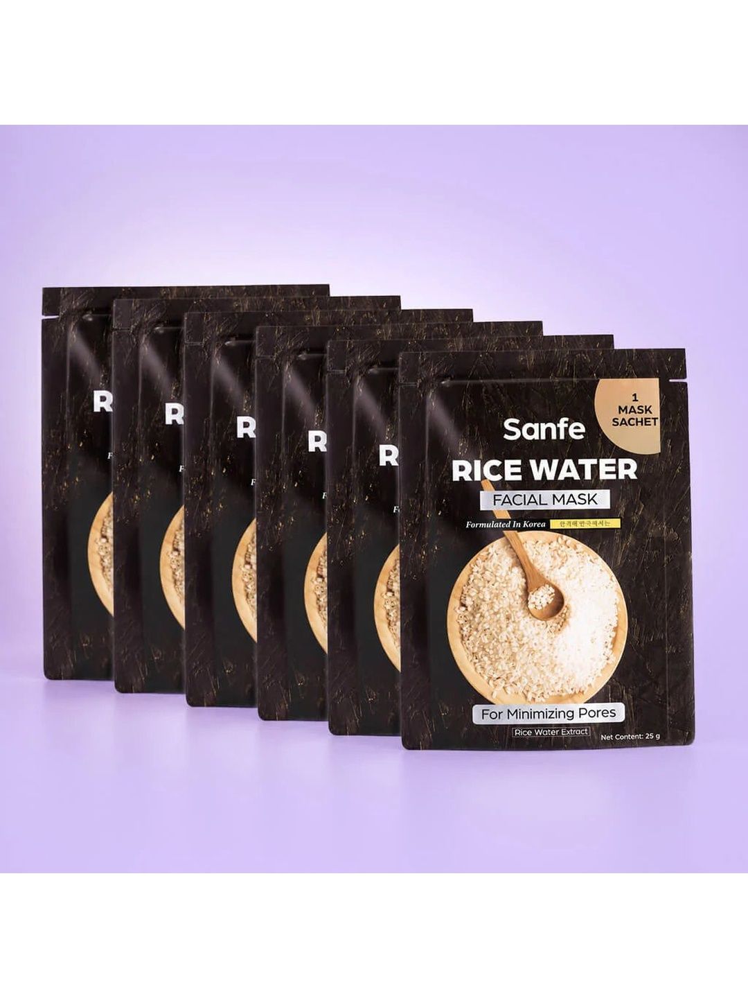 Sanfe Set Of 6 Rice Water Facial Mask - 25 g Each-image-40