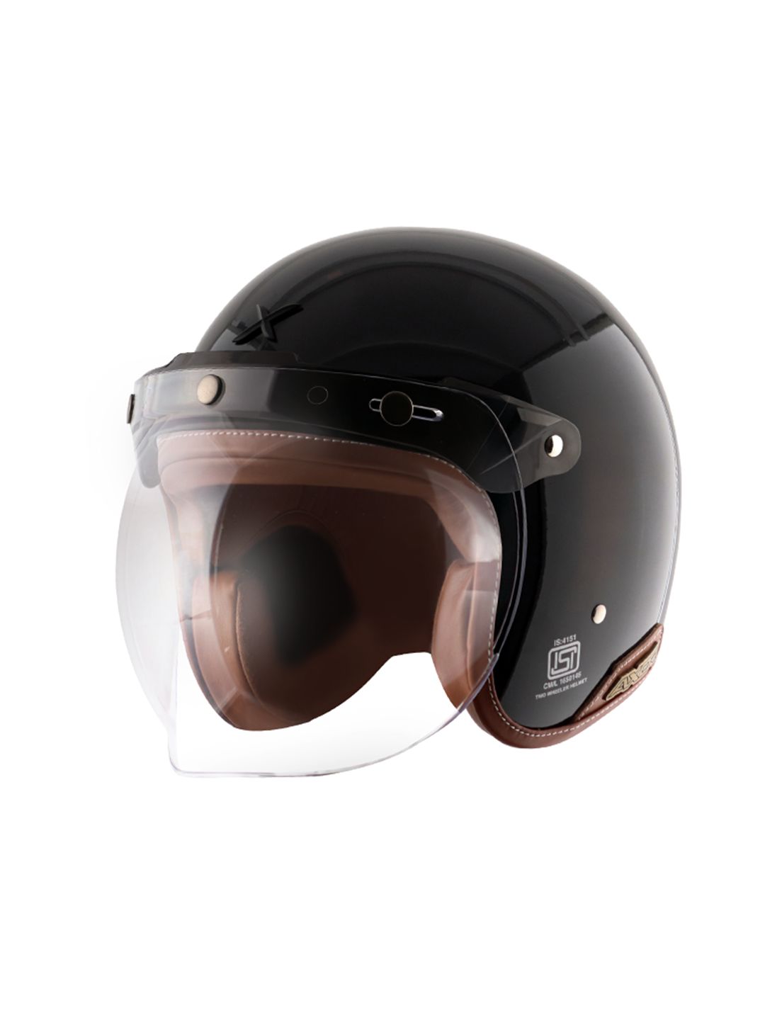 Axor Retro Jet Leather Black Helmet-XL-picture-53