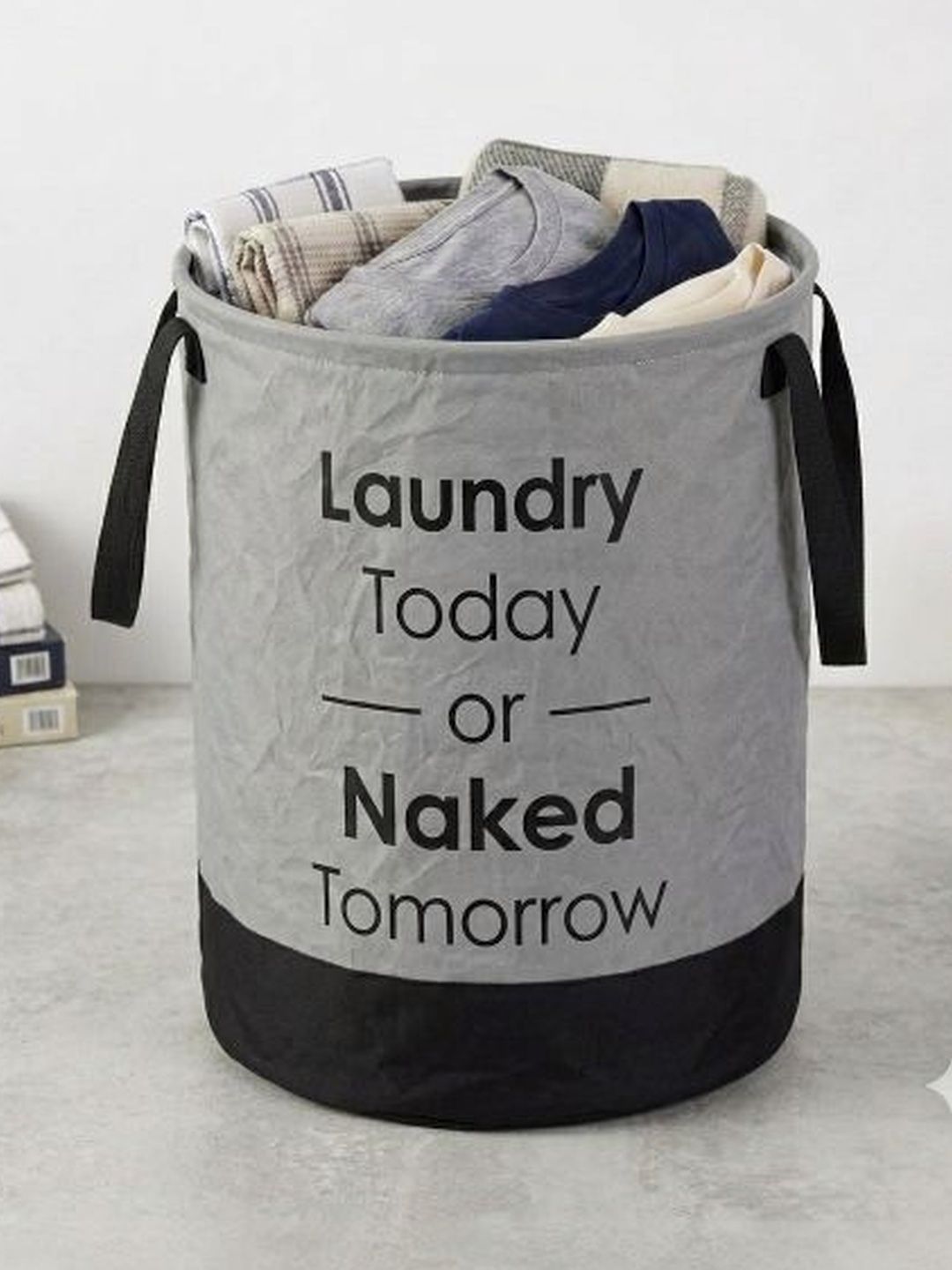 AgrohA Grey Printed Waterproof Foldable Laundry Bag 45L-picture-49