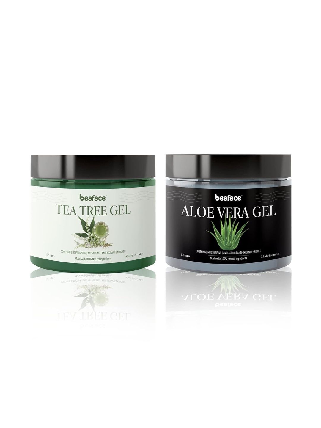 Beaface Pack Of 2 Tea Tree Face & Aloe Vera Gel - 100 g Each-image-29