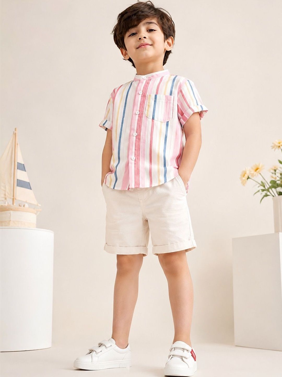 VANI COUTURE Boys Striped Casual Shirt-picture-56