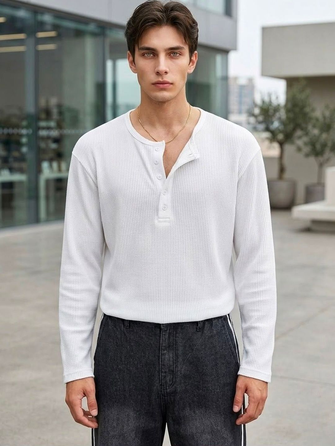 Else and What Men Henley Neck T-shirt-picture-13