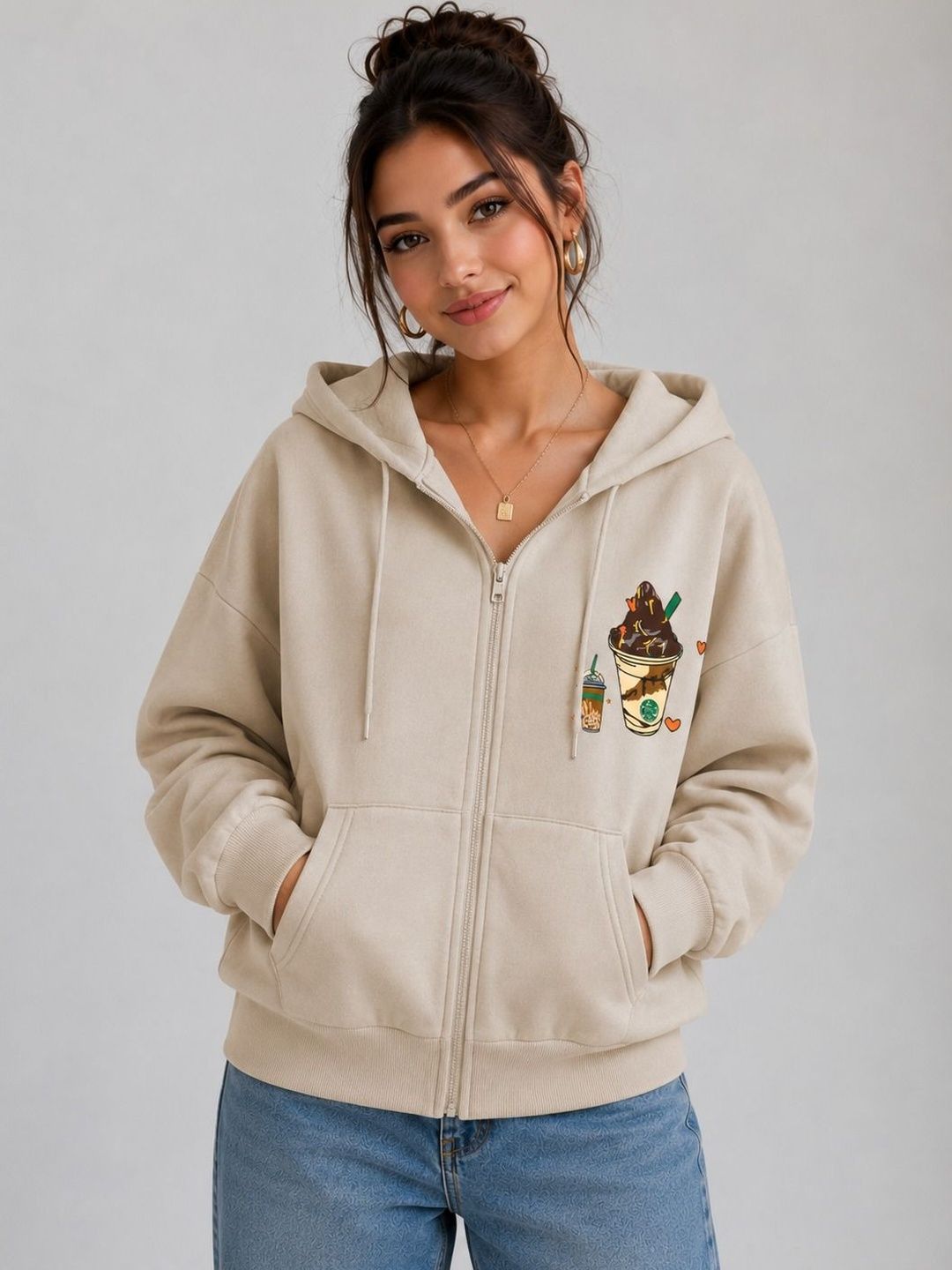 BAESD Women Printed Hooded Sweatshirt-picture-12