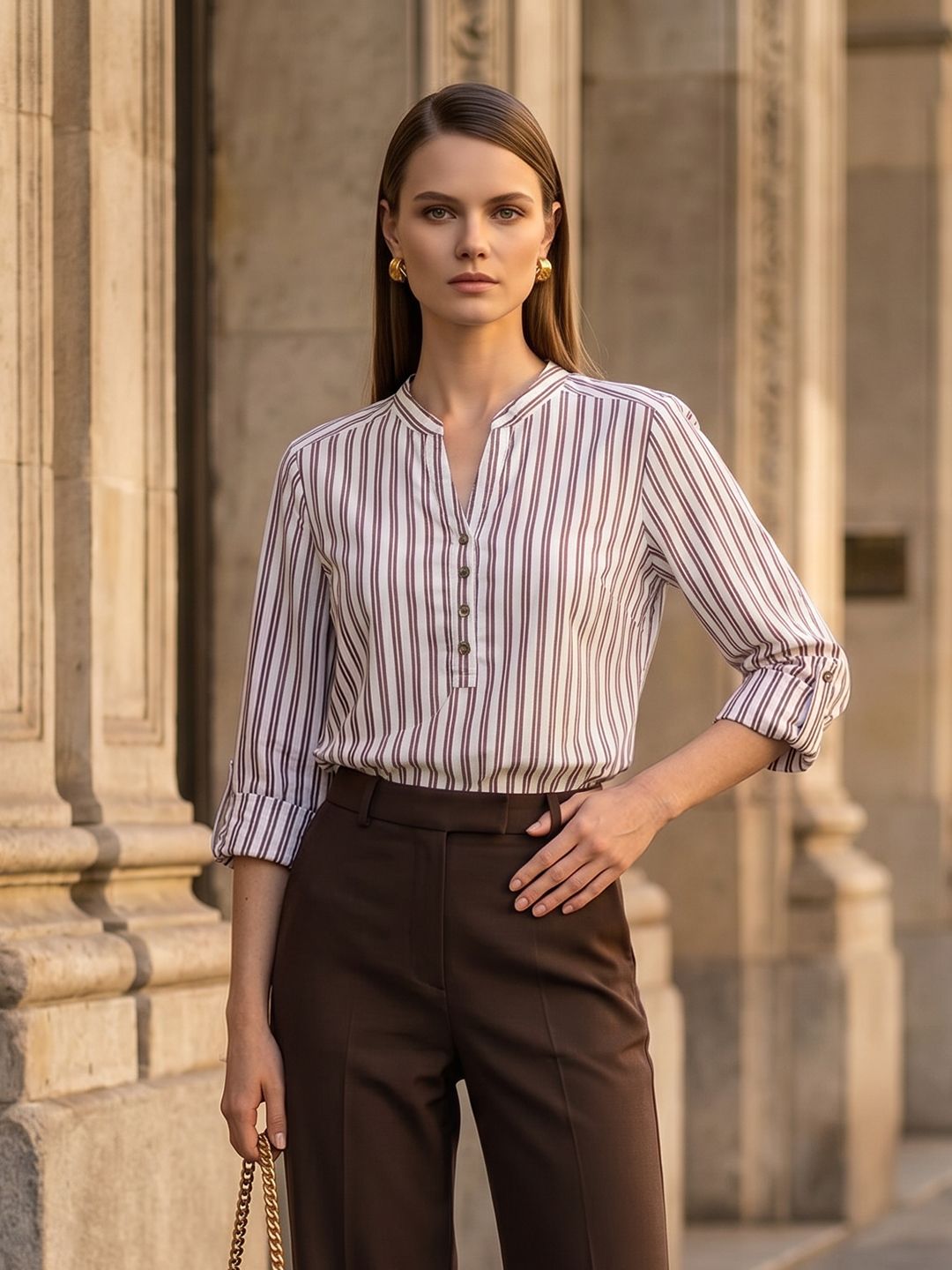 Chemistry Striped Pure Cotton Top-picture-28