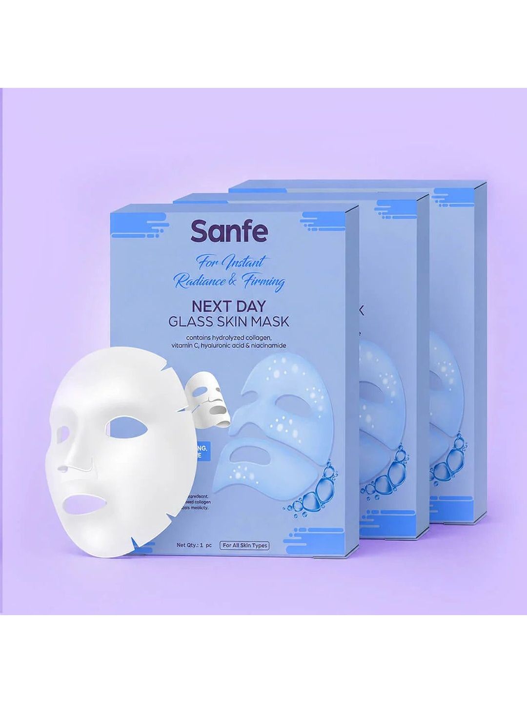 Sanfe Set Of 3 Next Day Glass Skin Mask - 1Pc Each-image-16