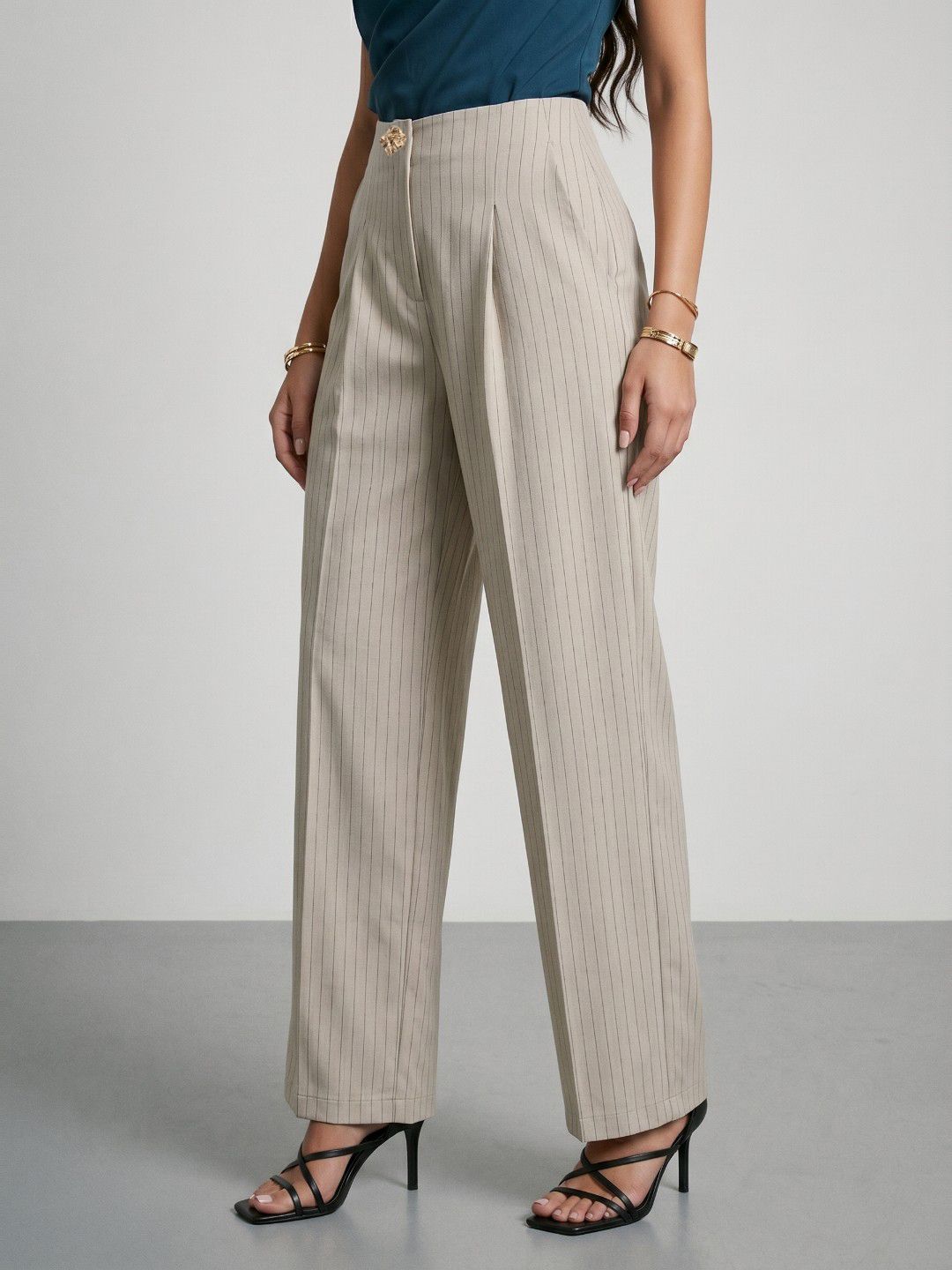 Phosphorus Women Striped Trousers-picture-15