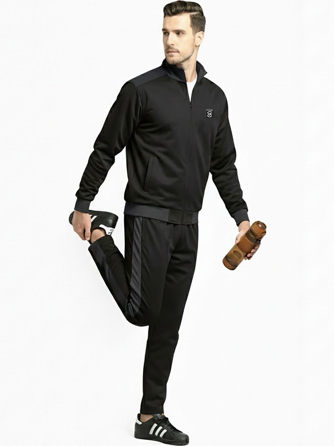 KWINGS Colourblocked Mock Collar Tracksuits-picture-18